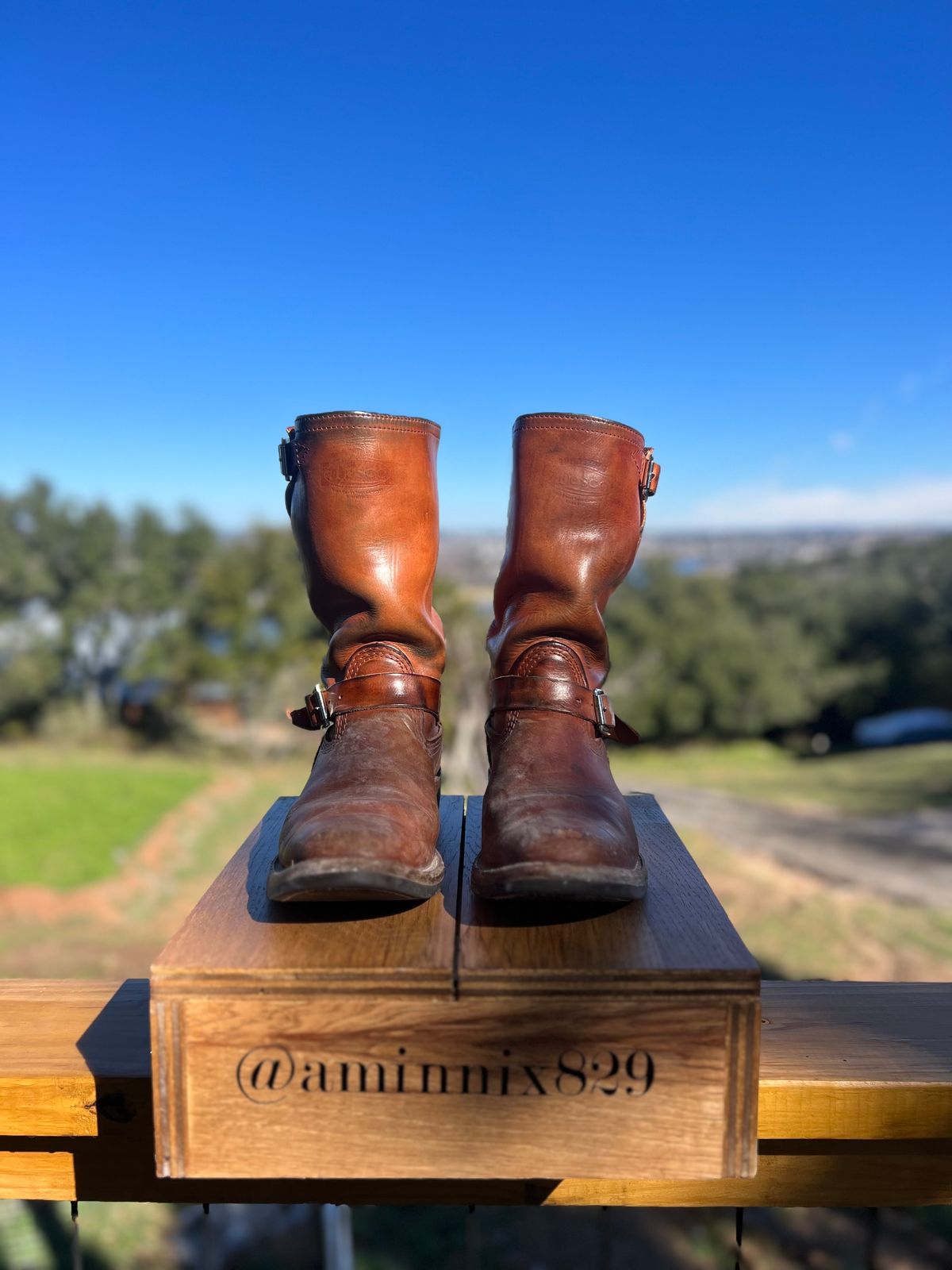 Photo by aminnix829 on January 5, 2024 of the Wesco Unknown Model in Wickett & Craig Natural Veg Tan.
