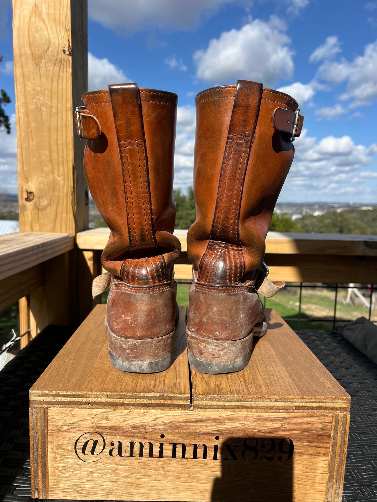 Photo by aminnix829 on February 4, 2024 of the Wesco Unknown Model in Wickett & Craig Natural Veg Tan.
