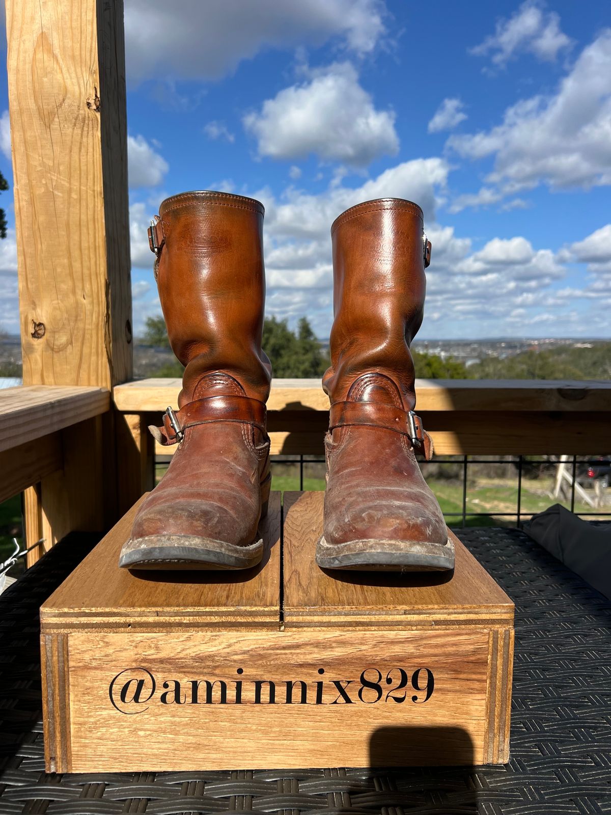 Photo by aminnix829 on February 4, 2024 of the Wesco Unknown Model in Wickett & Craig Natural Veg Tan.