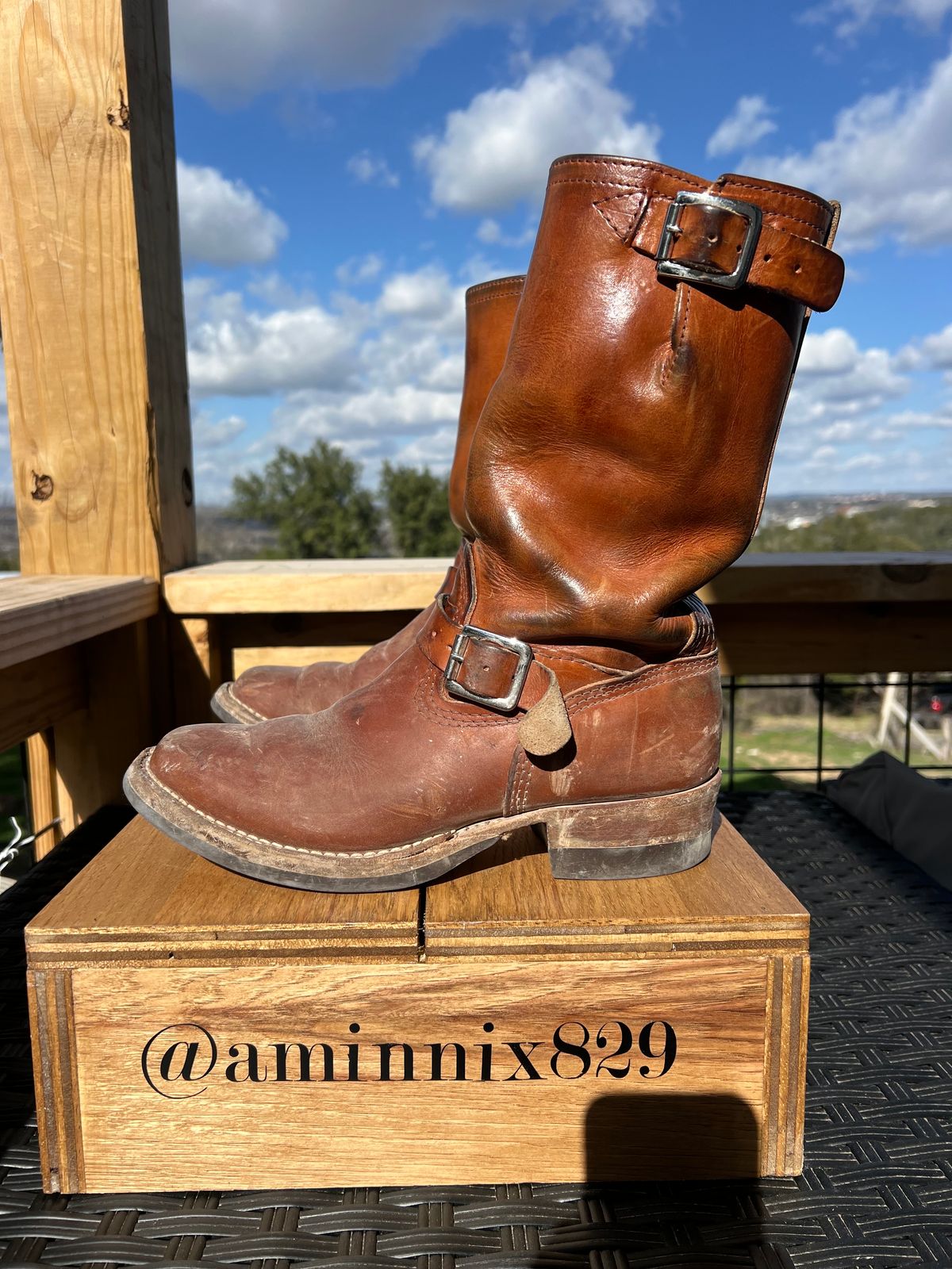 Photo by aminnix829 on February 4, 2024 of the Wesco Unknown Model in Wickett & Craig Natural Veg Tan.