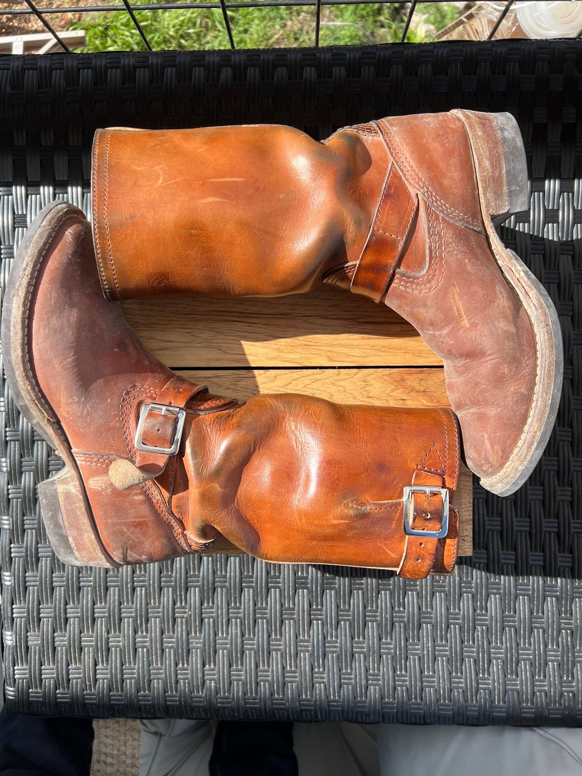 Photo by aminnix829 on February 4, 2024 of the Wesco Unknown Model in Wickett & Craig Natural Veg Tan.