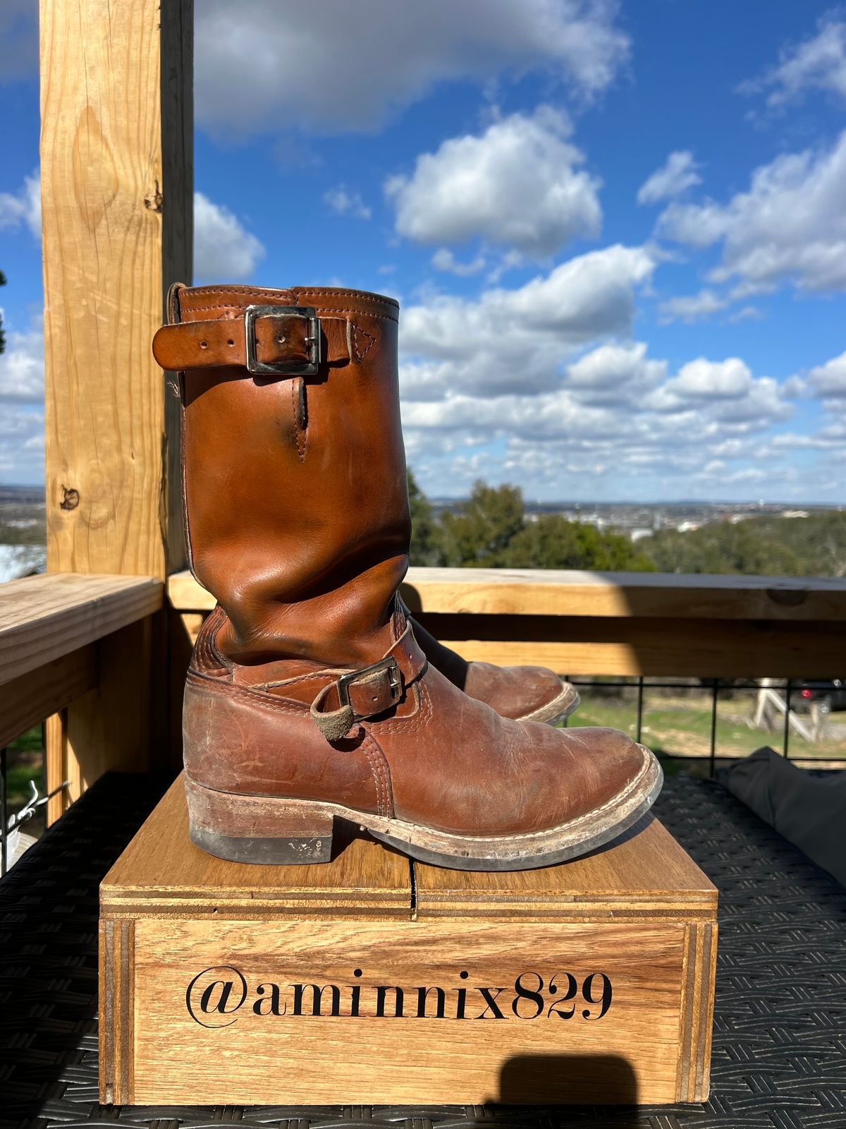 Photo by aminnix829 on February 4, 2024 of the Wesco Unknown Model in Wickett & Craig Natural Veg Tan.