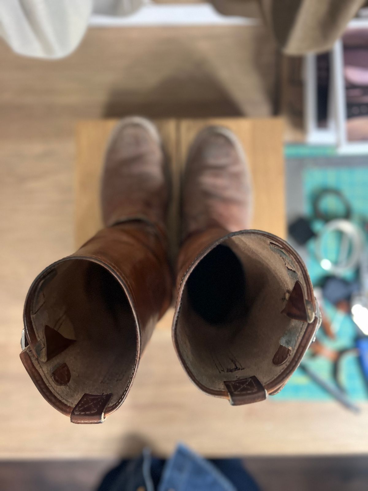 Photo by aminnix829 on March 4, 2024 of the Wesco Unknown Model in Wickett & Craig Natural Veg Tan.