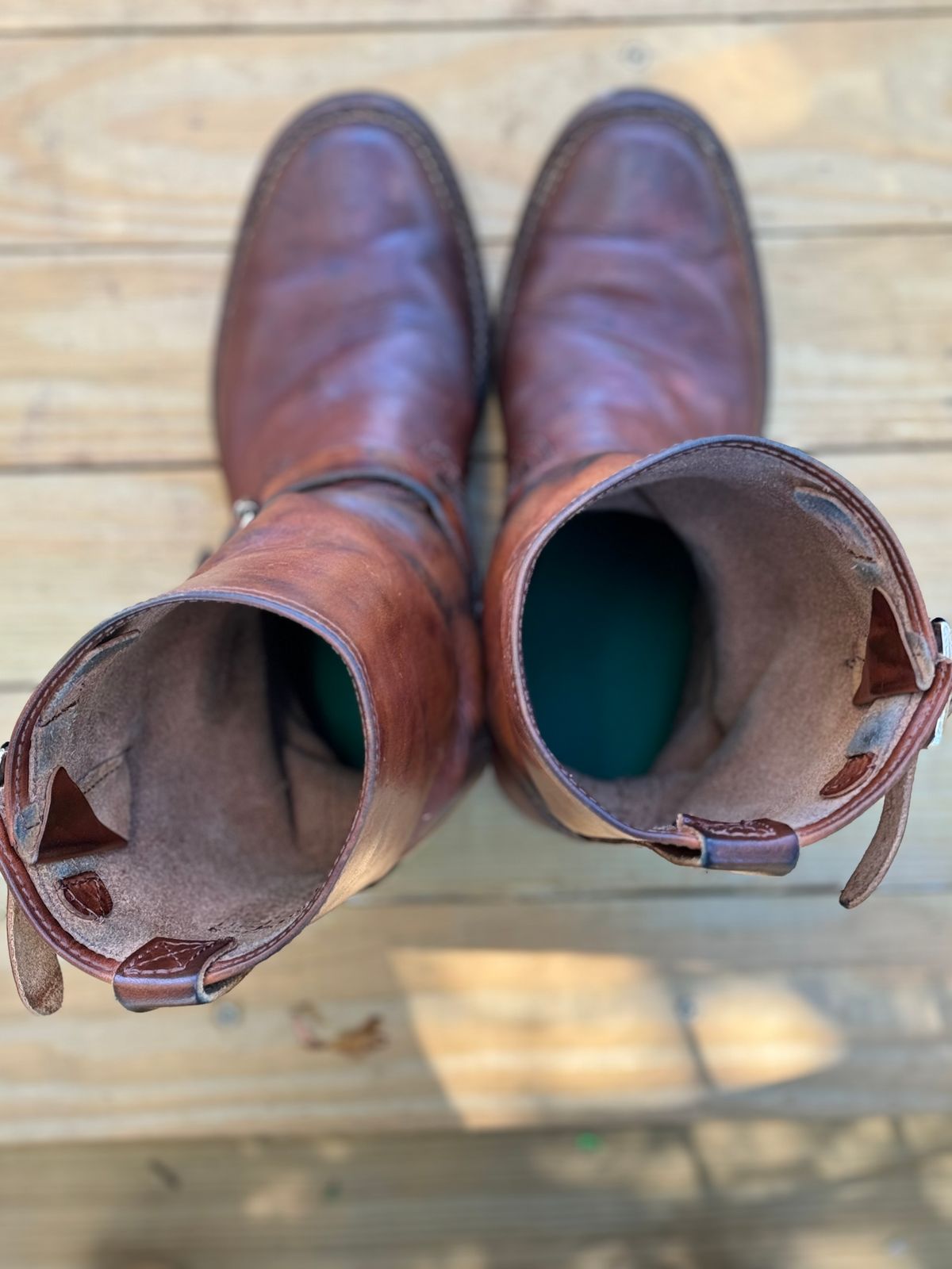 Photo by aminnix829 on April 4, 2024 of the Wesco Unknown Model in Wickett & Craig Natural Veg Tan.