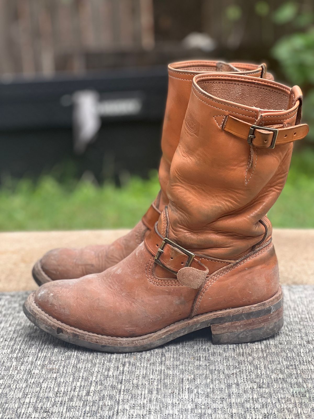 Photo by aminnix829 on November 3, 2022 of the Wesco Boss Engineer Boot in Horween Natural Essex.