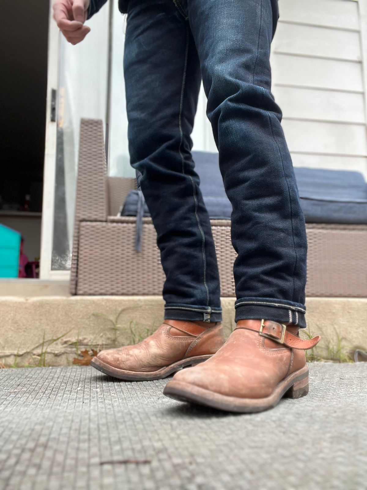 Photo by aminnix829 on February 3, 2023 of the Wesco Boss Engineer Boot in Horween Natural Essex.