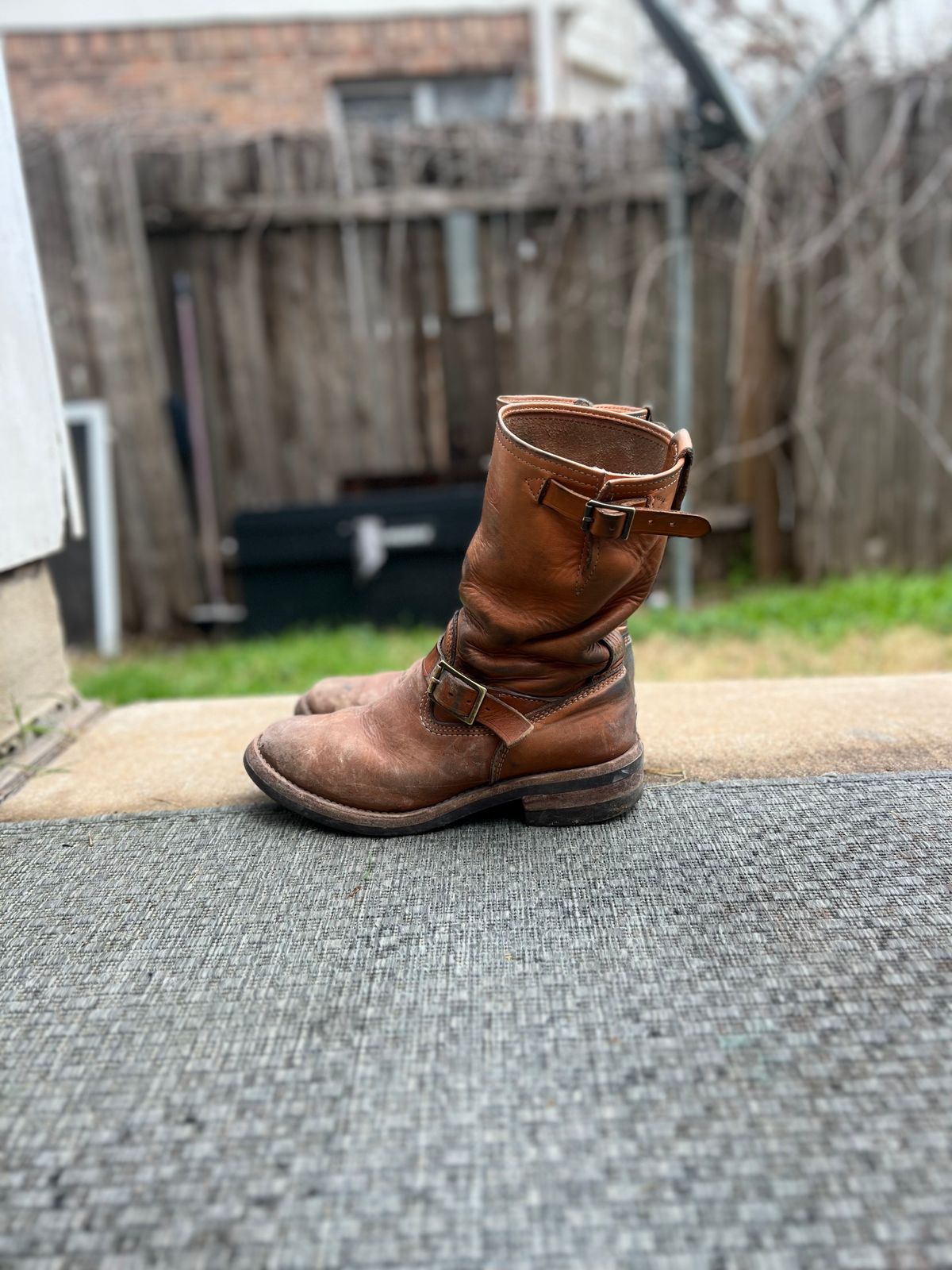 Photo by aminnix829 on February 3, 2023 of the Wesco Boss Engineer Boot in Horween Natural Essex.