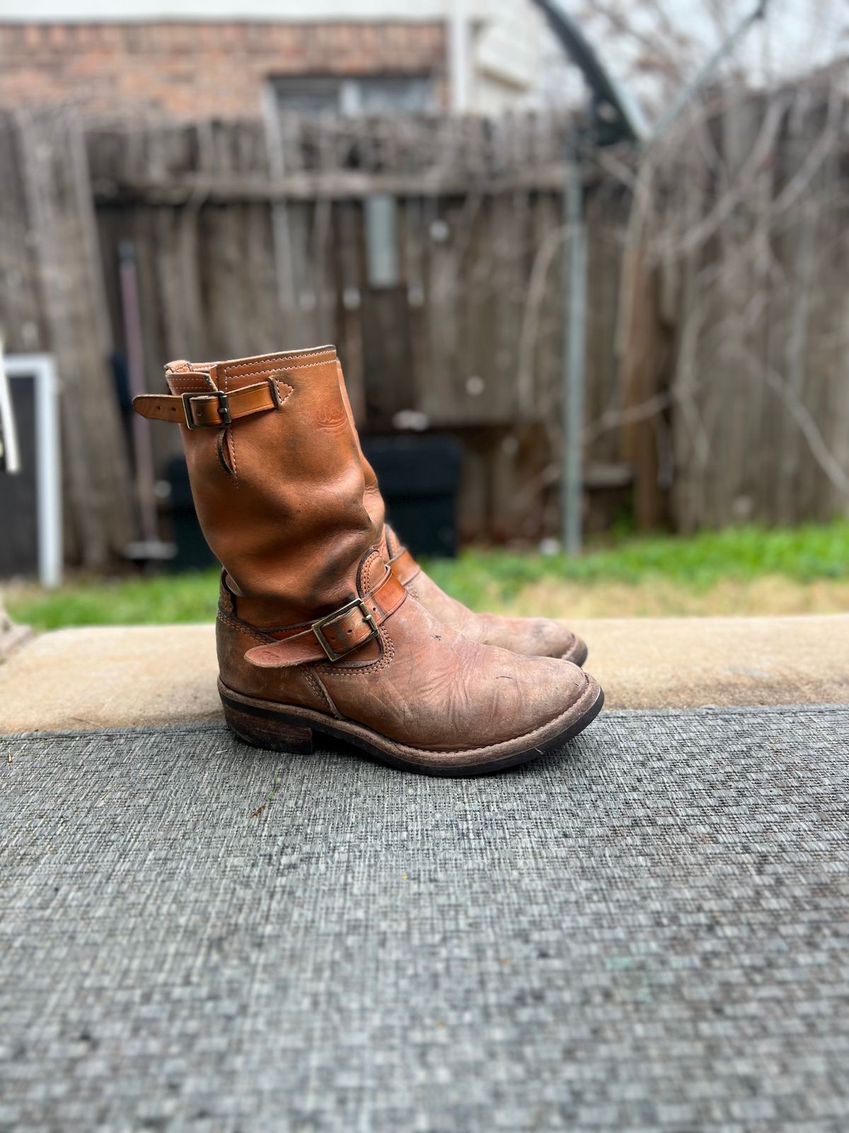 Photo by aminnix829 on February 3, 2023 of the Wesco Boss Engineer Boot in Horween Natural Essex.