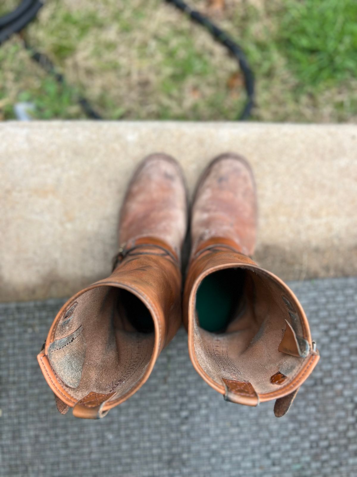 Photo by aminnix829 on February 3, 2023 of the Wesco Boss Engineer Boot in Horween Natural Essex.