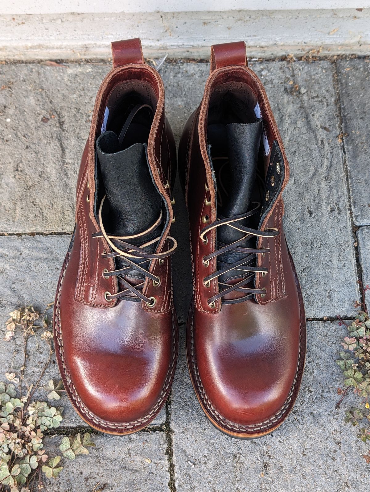 Photo by CanardGris on November 2, 2023 of the Drew's Boots 6-Inch Contractor in Rogue Smooth.