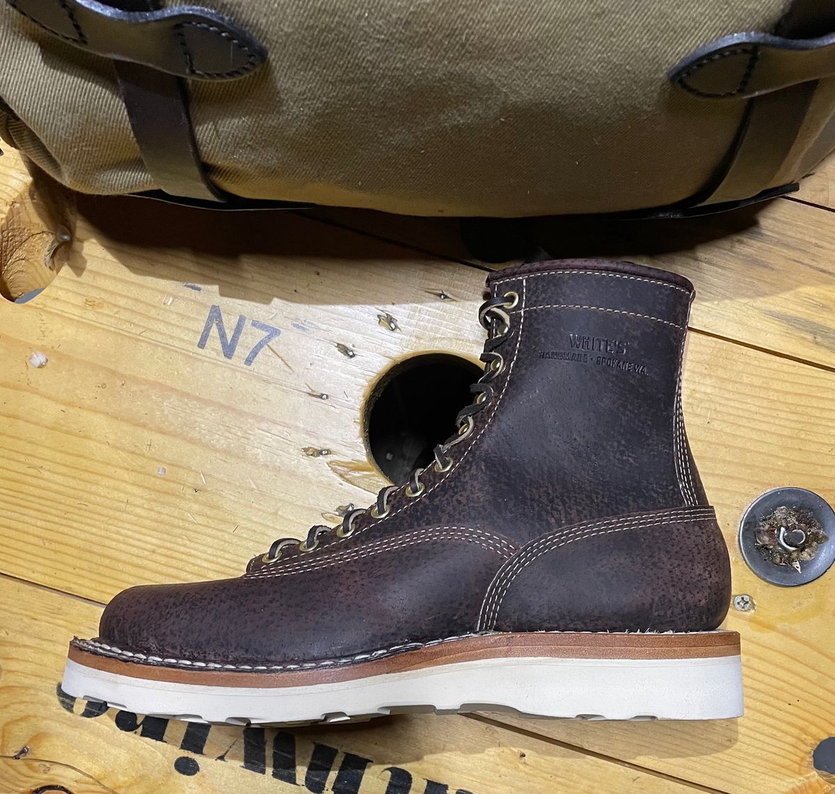 Photo by bootsman1 on November 6, 2022 of the White's Unlisted Model in Unlisted Leather.