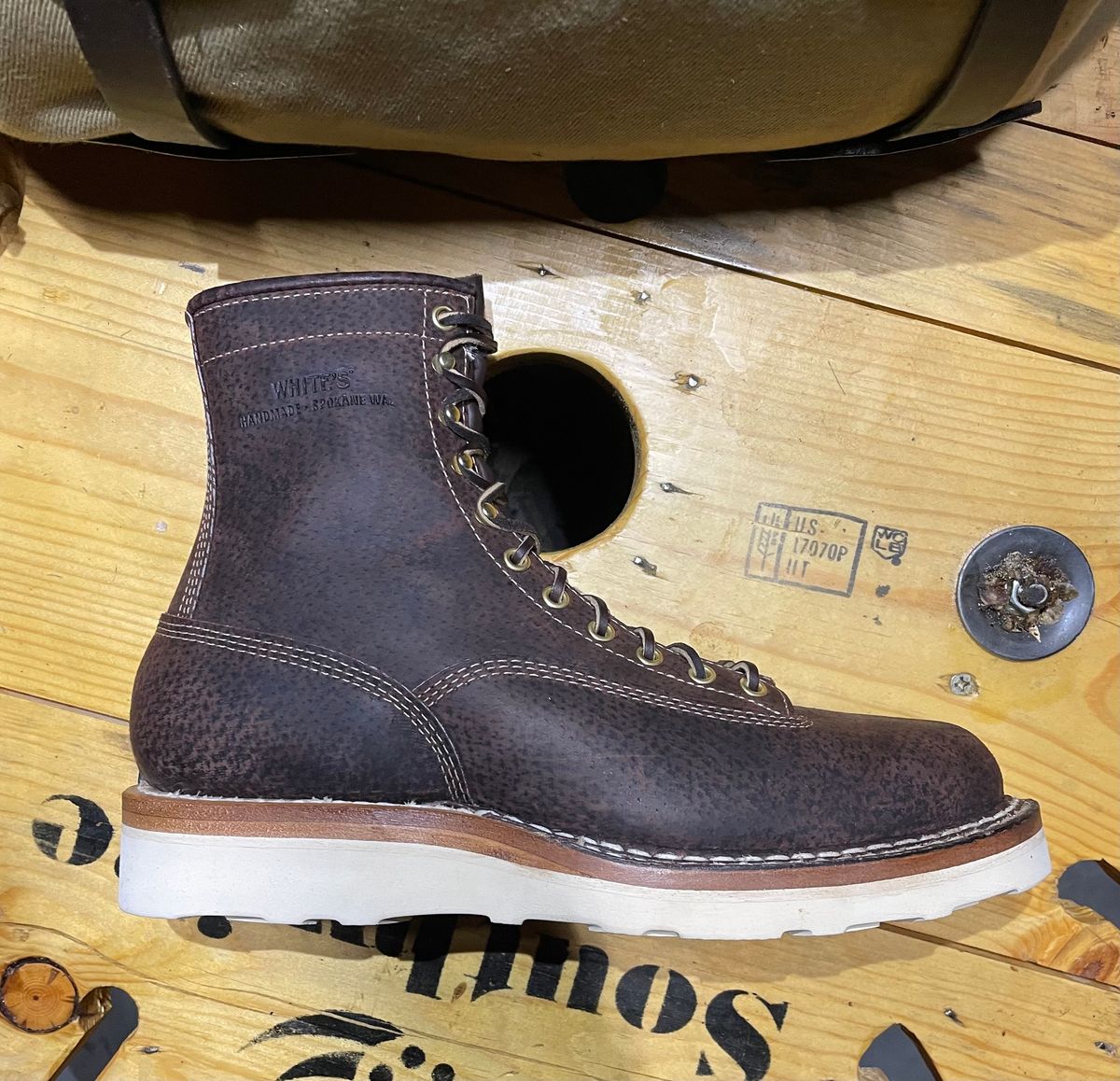 Photo by bootsman1 on November 6, 2022 of the White's Unlisted Model in Unlisted Leather.