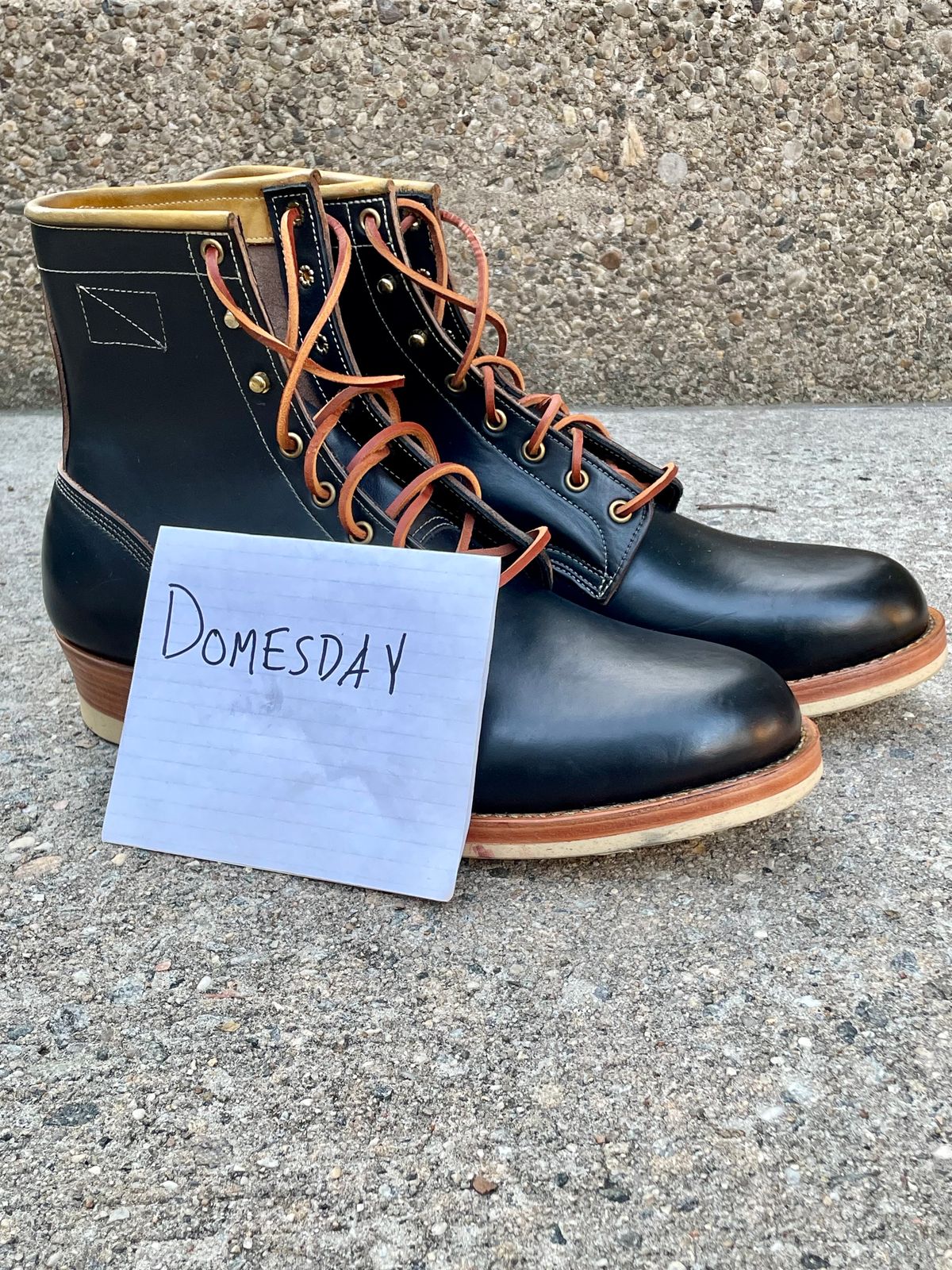 Photo by solestandcool on October 3, 2024 of the Role Club Underdogs in Shinki Hand-Finished Black Horsehide.