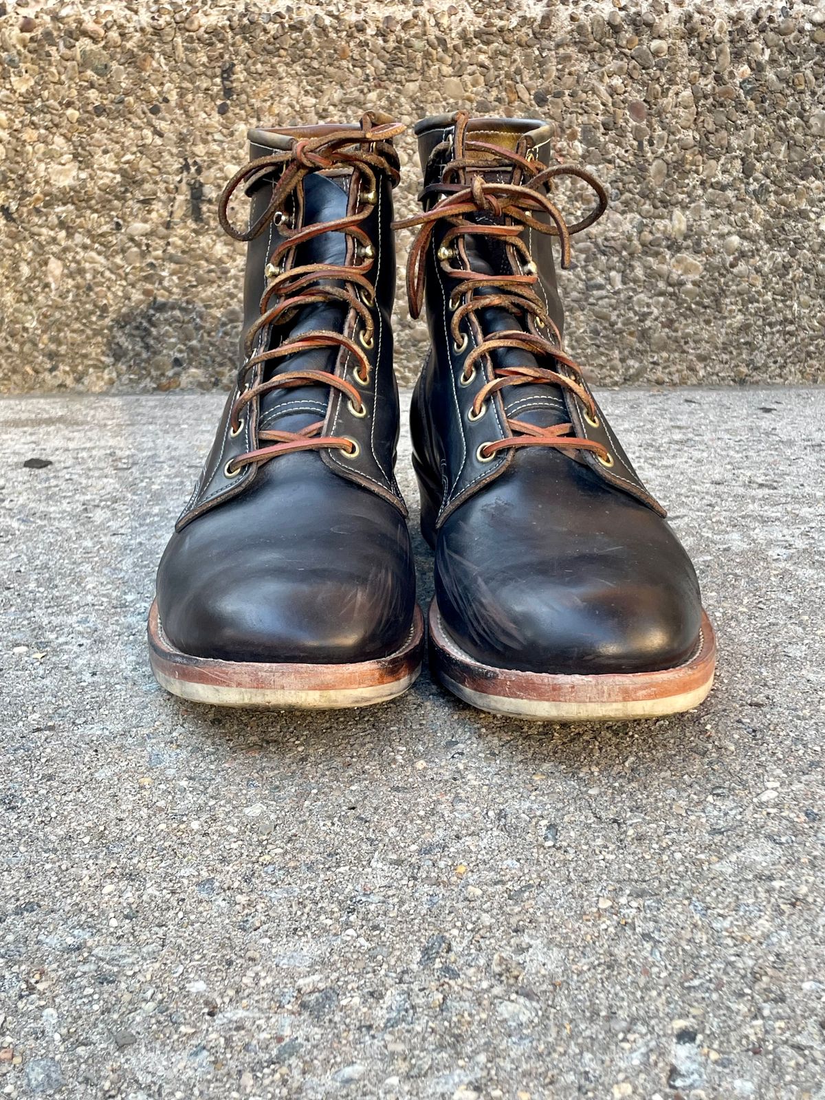 Photo by solestandcool on November 5, 2024 of the Role Club Underdogs in Shinki Hand-Finished Black Horsehide.