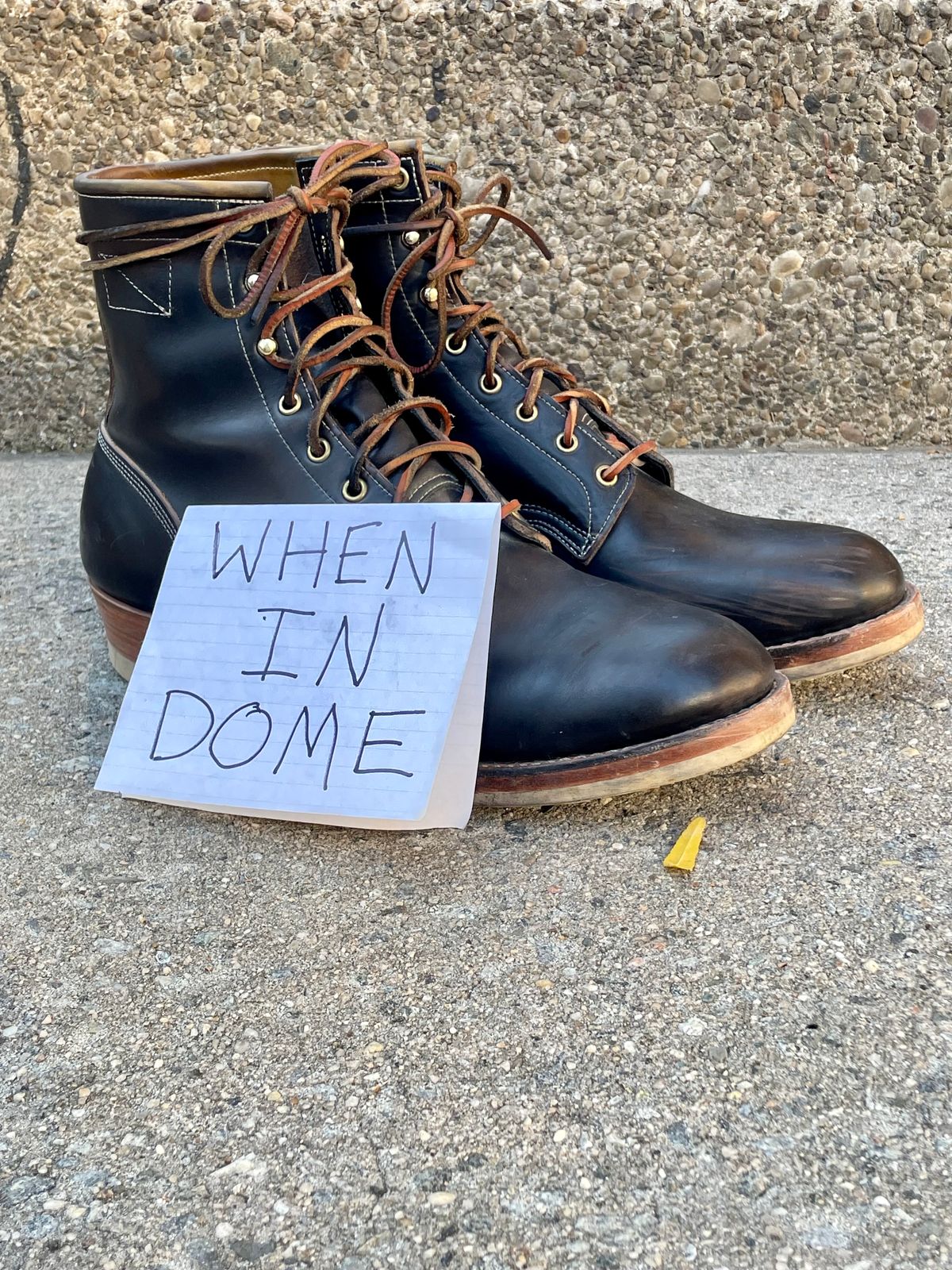 Photo by solestandcool on November 5, 2024 of the Role Club Underdogs in Shinki Hand-Finished Black Horsehide.