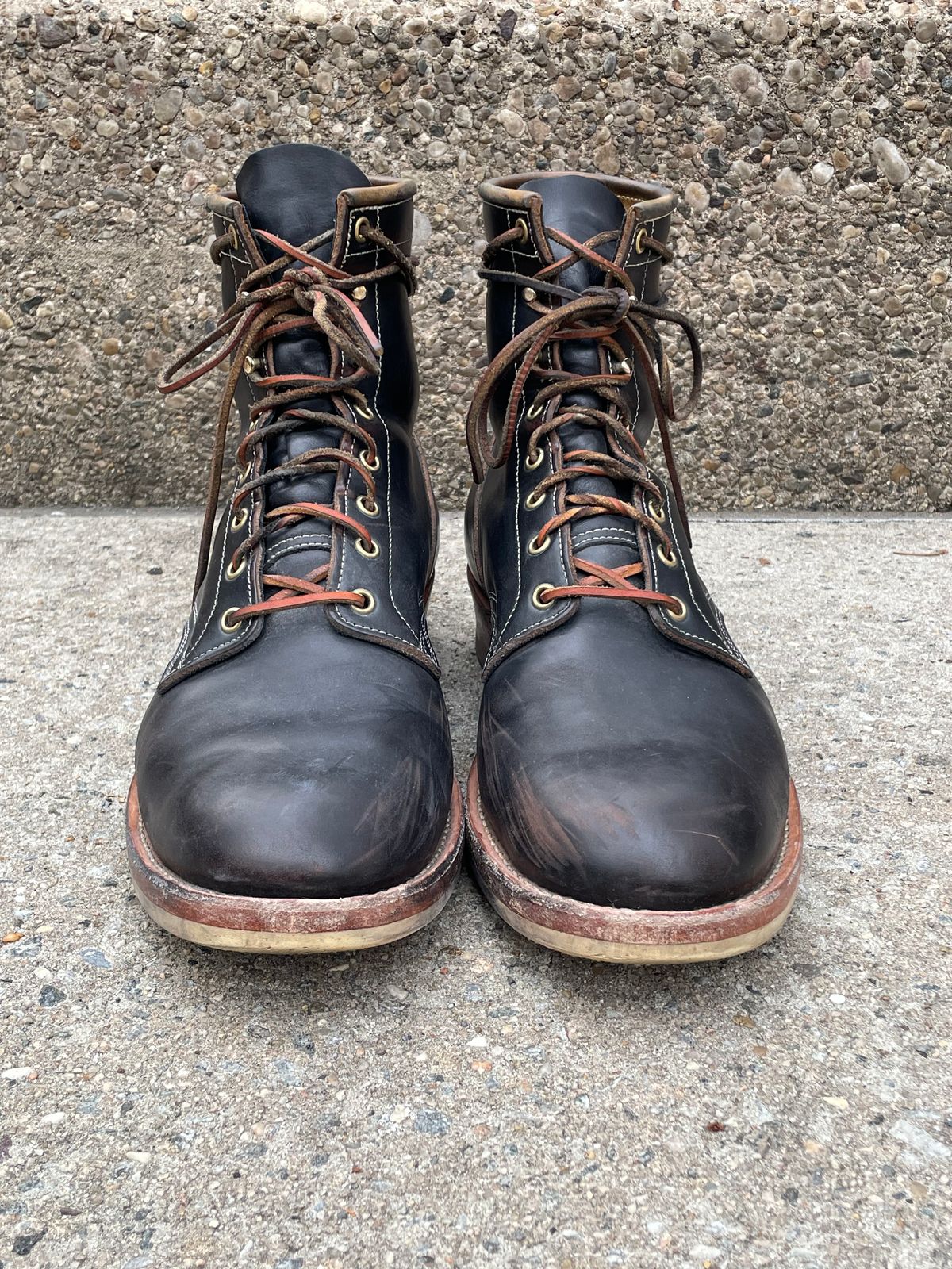 Photo by solestandcool on December 4, 2024 of the Role Club Underdogs in Shinki Hand-Finished Black Horsehide.