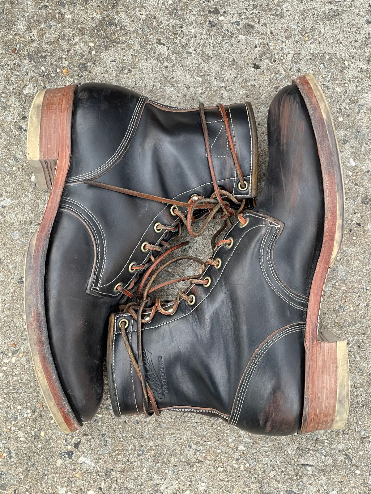 Photo by solestandcool on December 4, 2024 of the Role Club Underdogs in Shinki Hand-Finished Black Horsehide.