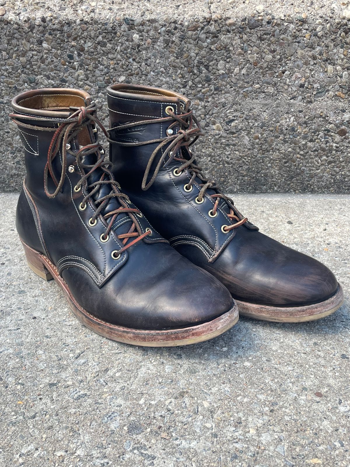 Photo by solestandcool on February 28, 2025 of the Role Club Underdogs in Shinki Hand-Finished Black Horsehide.
