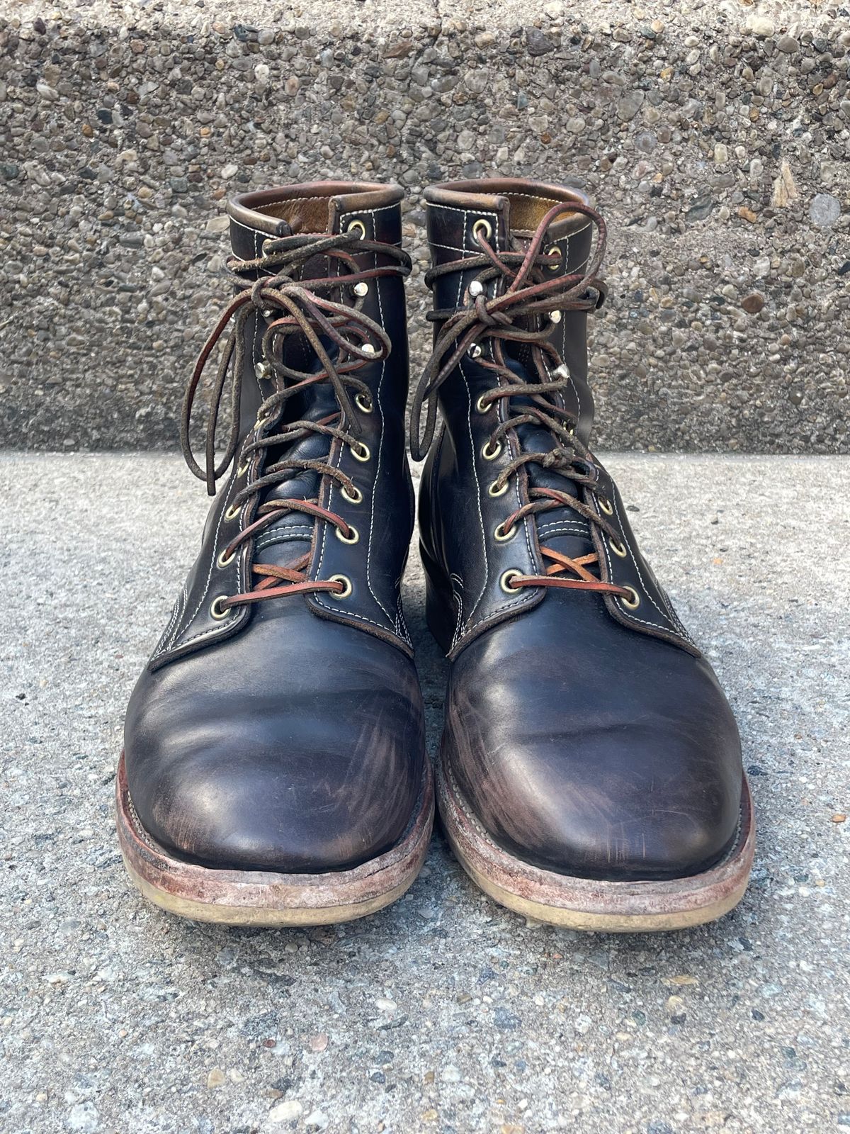 Photo by solestandcool on February 28, 2025 of the Role Club Underdogs in Shinki Hand-Finished Black Horsehide.