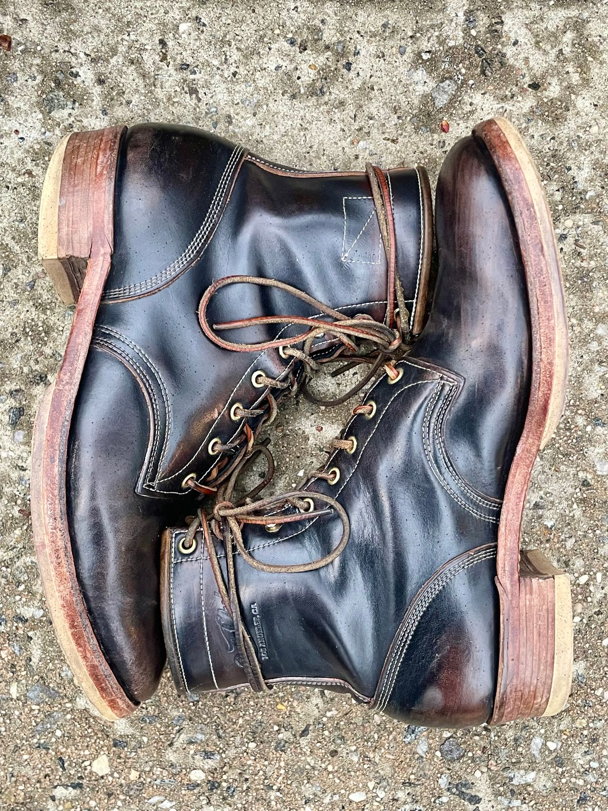 Photo by solestandcool on April 5, 2025 of the Role Club Underdogs in Shinki Hand-Finished Black Horsehide.