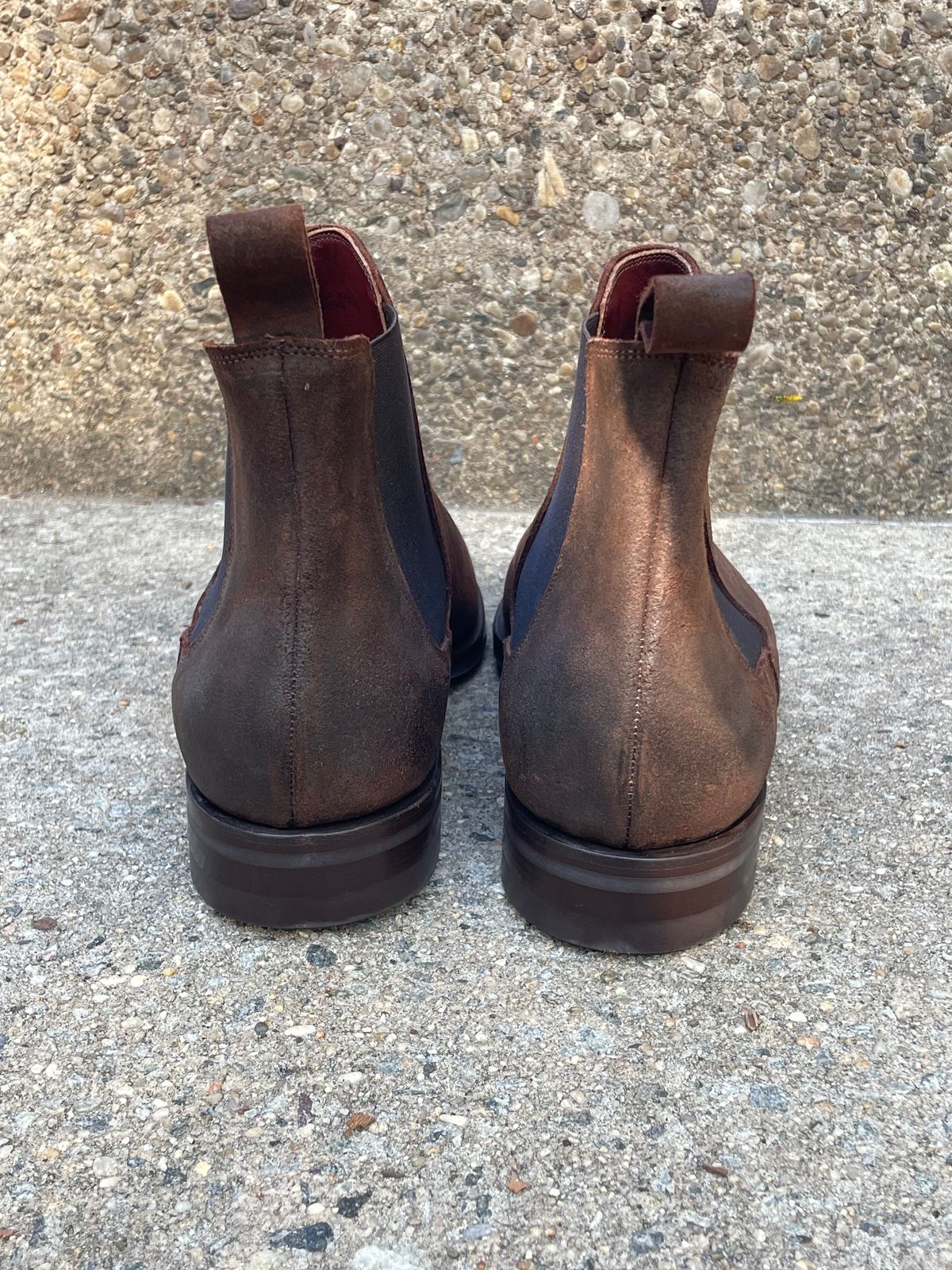 Photo by solestandcool on October 1, 2025 of the Edward Green Govan in Iron Waxed Suede.