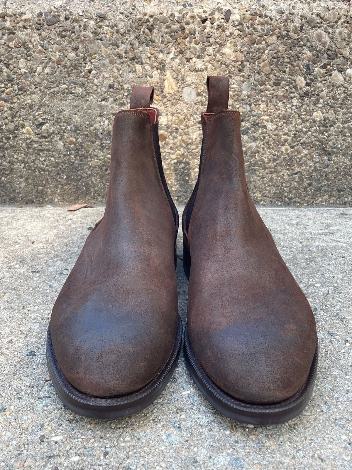 Photo by solestandcool on October 1, 2025 of the Edward Green Govan in Iron Waxed Suede.