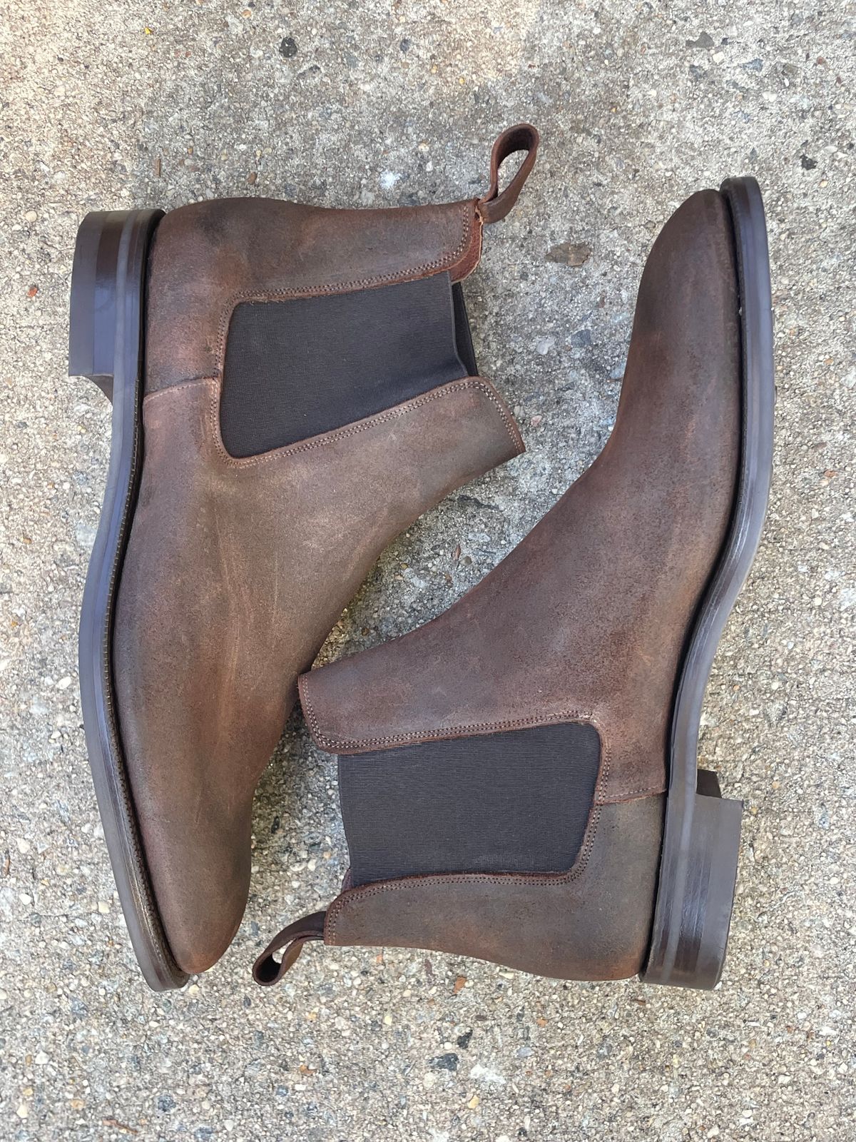 Photo by solestandcool on October 1, 2025 of the Edward Green Govan in Iron Waxed Suede.