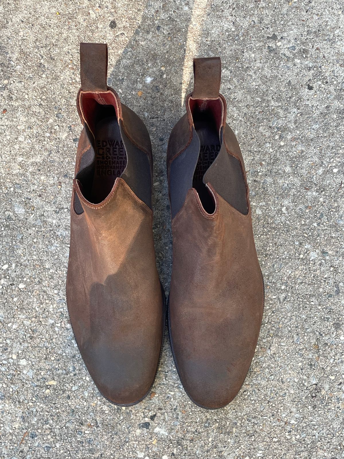 Photo by solestandcool on October 1, 2025 of the Edward Green Govan in Iron Waxed Suede.