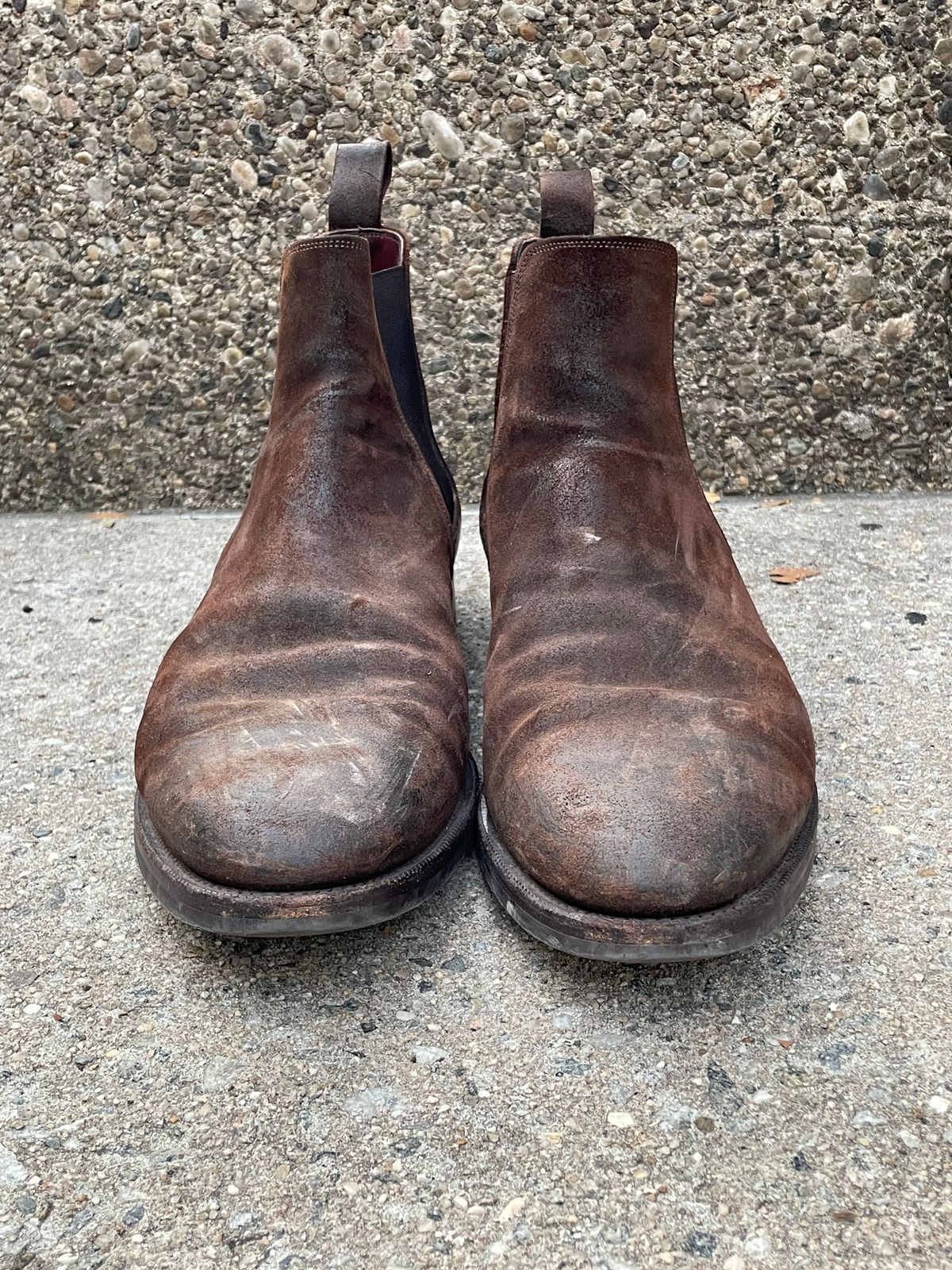 Photo by solestandcool on November 3, 2025 of the Edward Green Govan in Iron Waxed Suede.