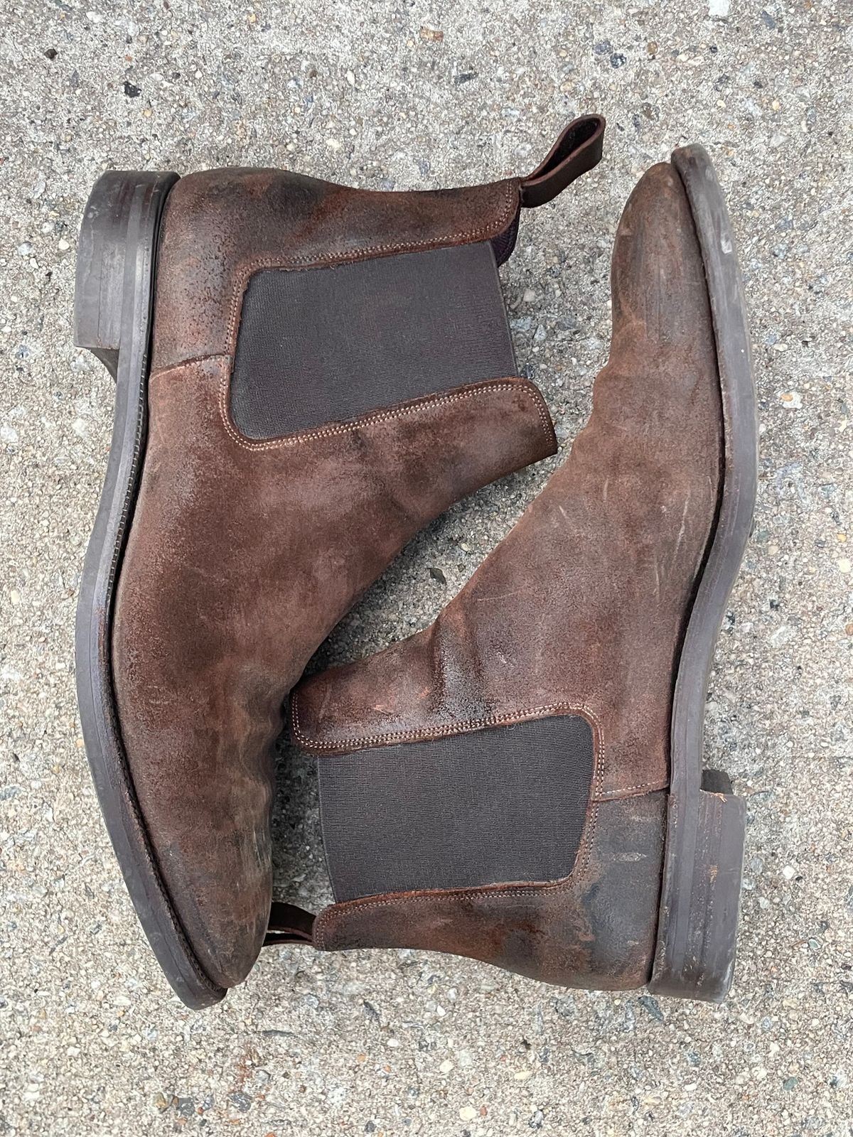 Photo by solestandcool on November 3, 2025 of the Edward Green Govan in Iron Waxed Suede.