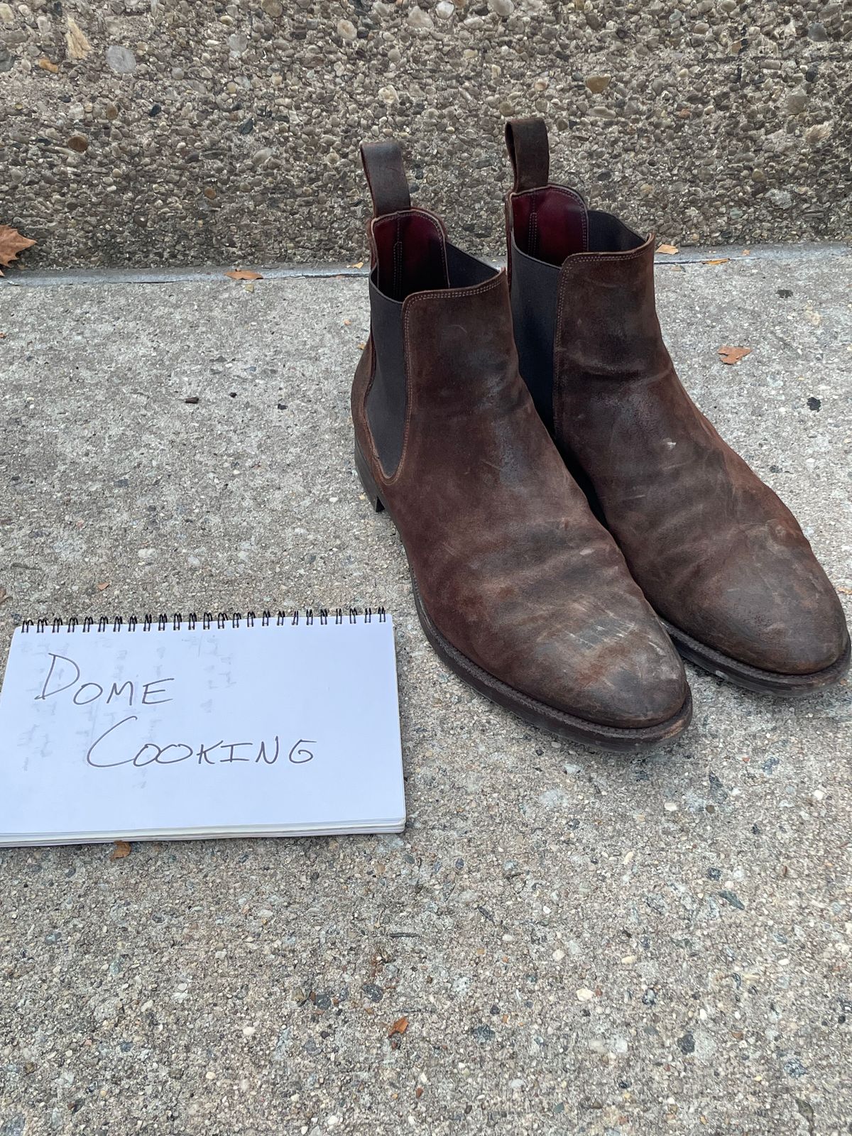 Photo by solestandcool on November 3, 2025 of the Edward Green Govan in Iron Waxed Suede.