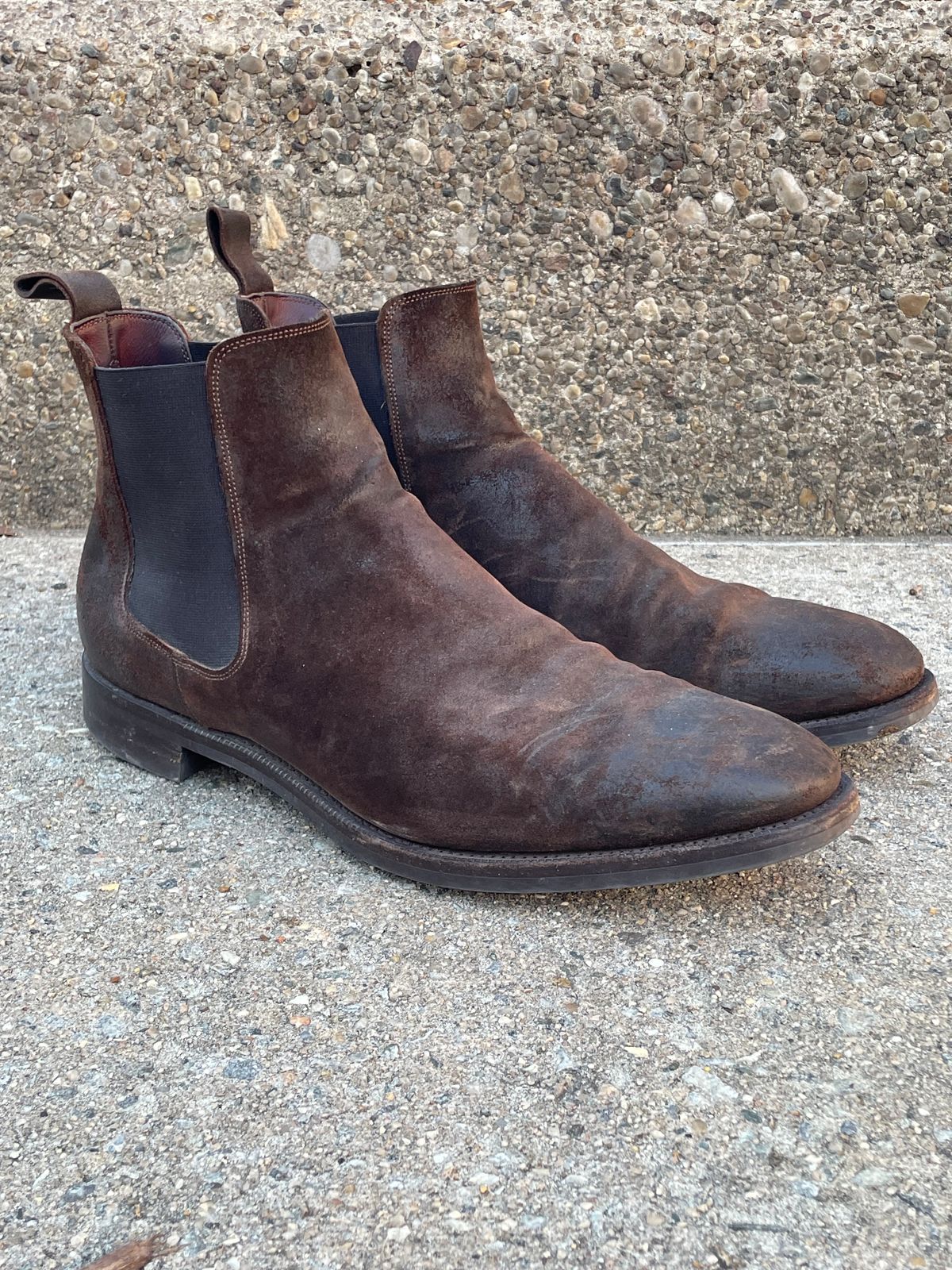 Photo by solestandcool on December 3, 2025 of the Edward Green Govan in Iron Waxed Suede.