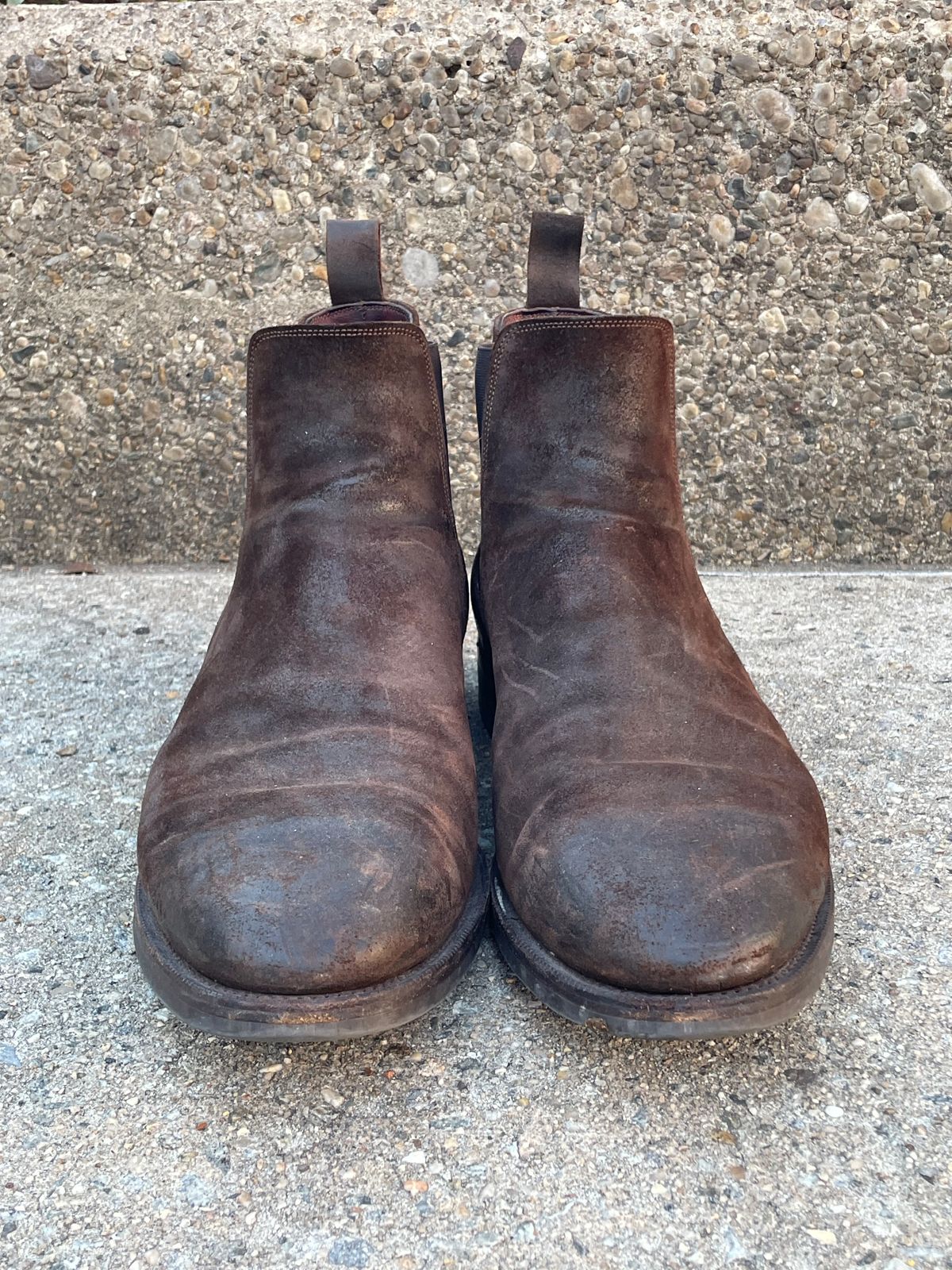 Photo by solestandcool on December 3, 2025 of the Edward Green Govan in Iron Waxed Suede.