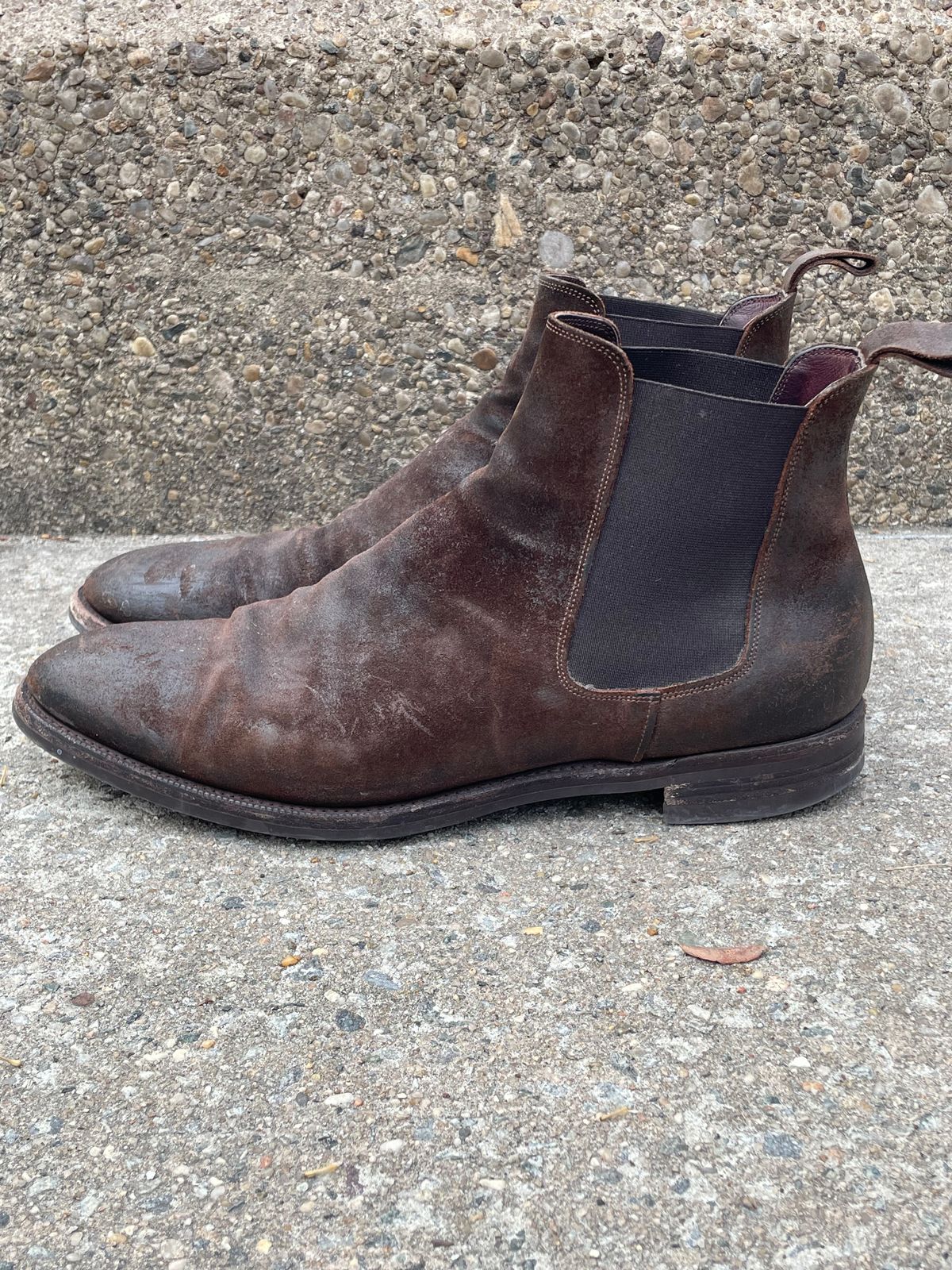 Photo by solestandcool on January 2, 2026 of the Edward Green Govan in Iron Waxed Suede.