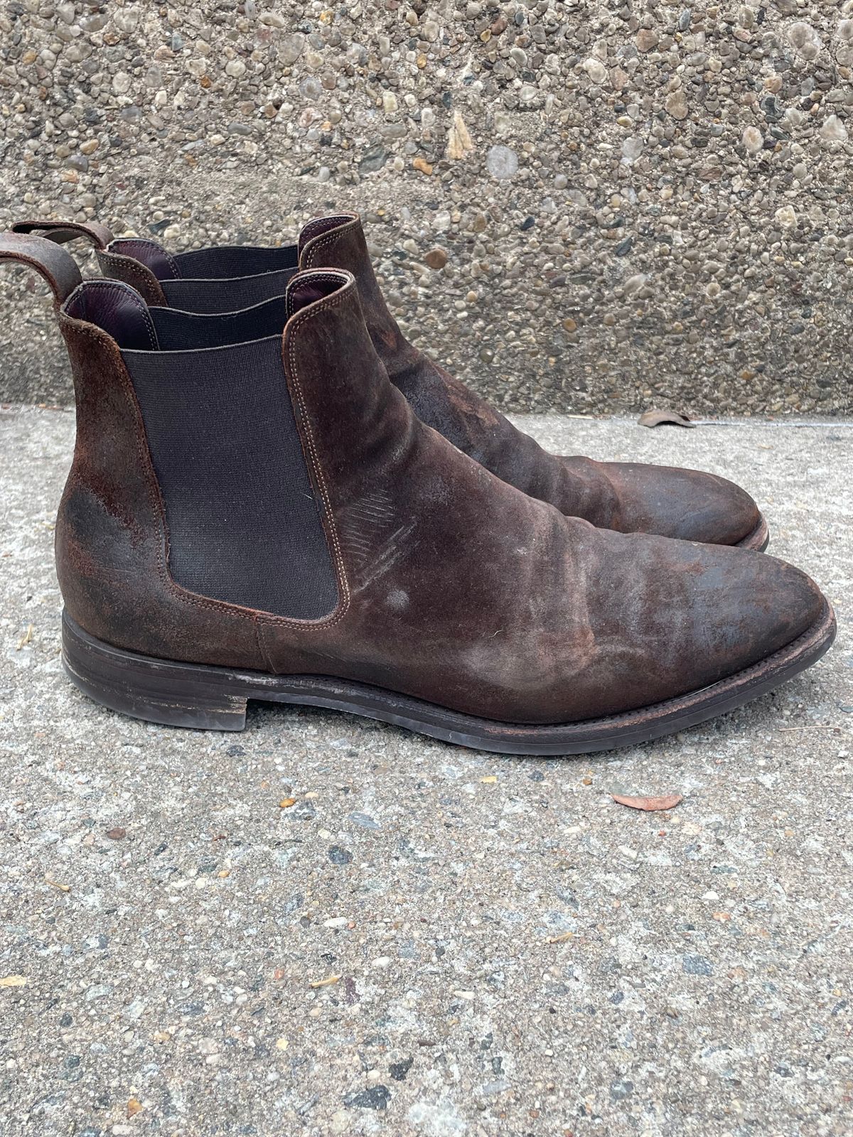 Photo by solestandcool on January 2, 2026 of the Edward Green Govan in Iron Waxed Suede.