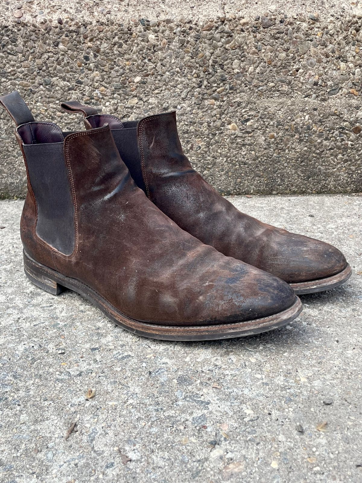 Photo by solestandcool on March 1, 2026 of the Edward Green Govan in Iron Waxed Suede.