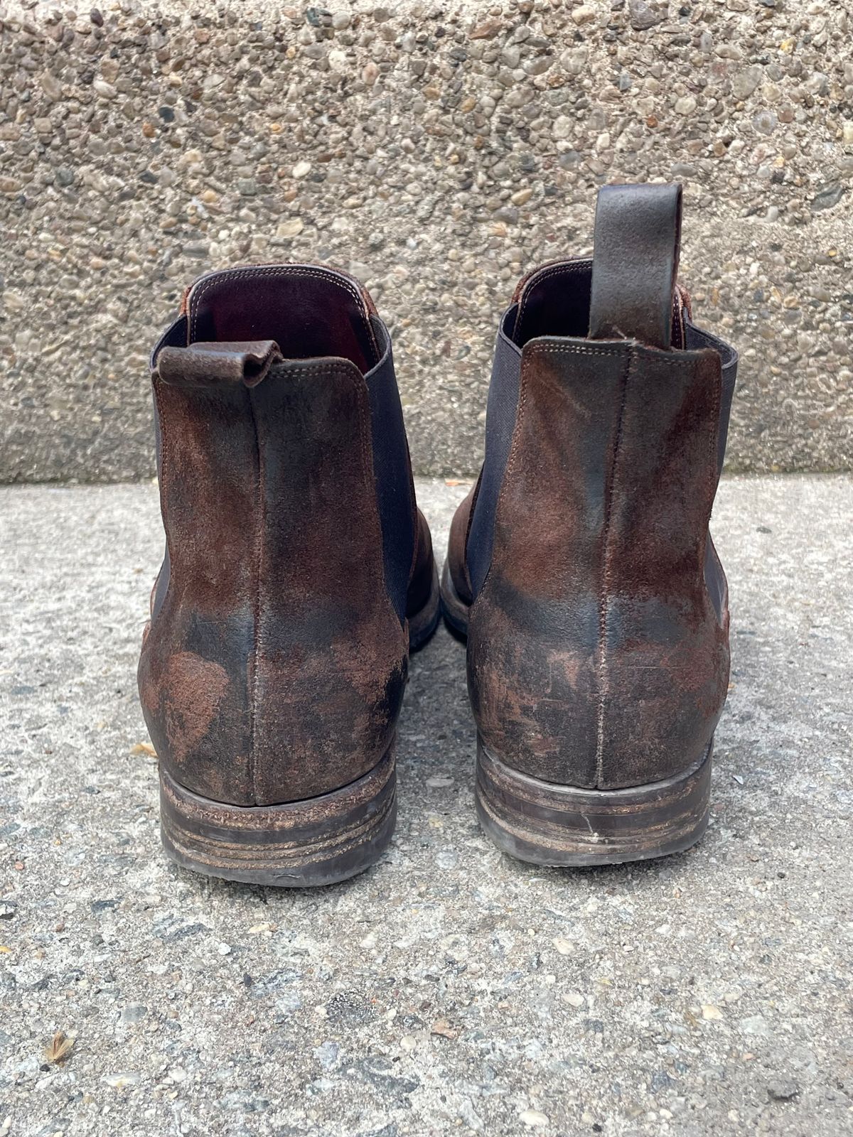 Photo by solestandcool on March 1, 2026 of the Edward Green Govan in Iron Waxed Suede.