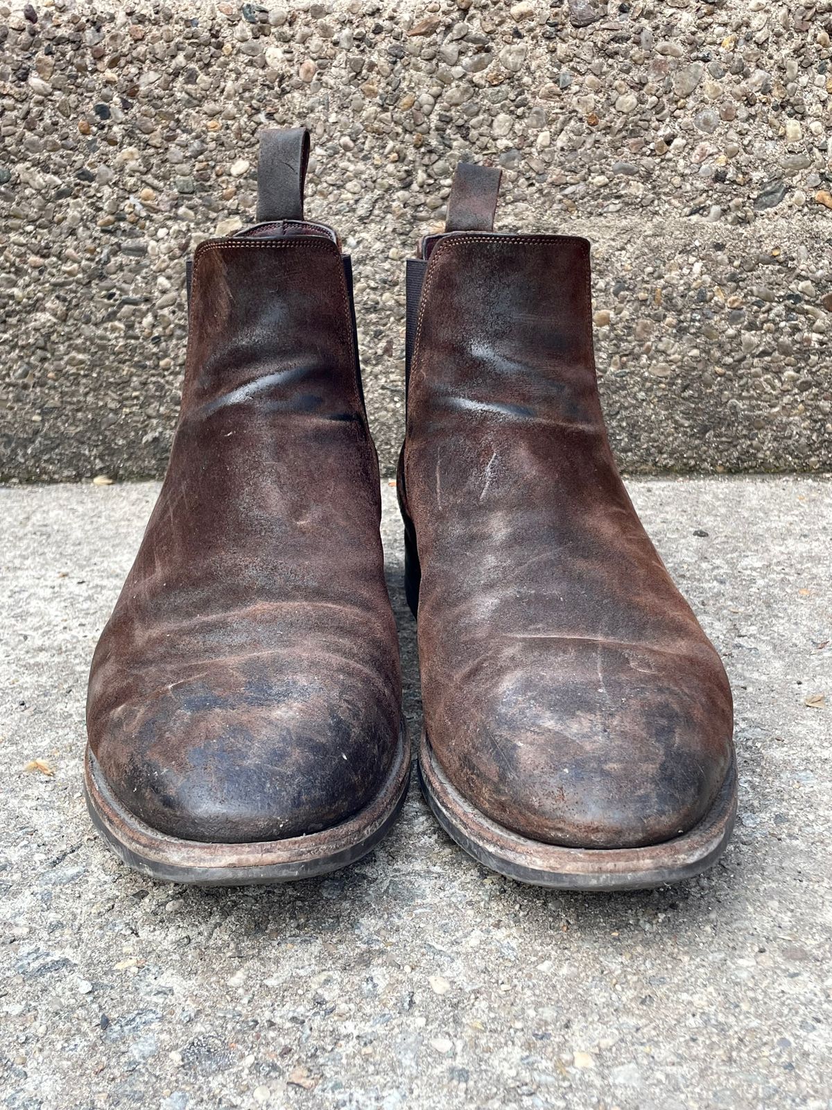 Photo by solestandcool on March 1, 2026 of the Edward Green Govan in Iron Waxed Suede.