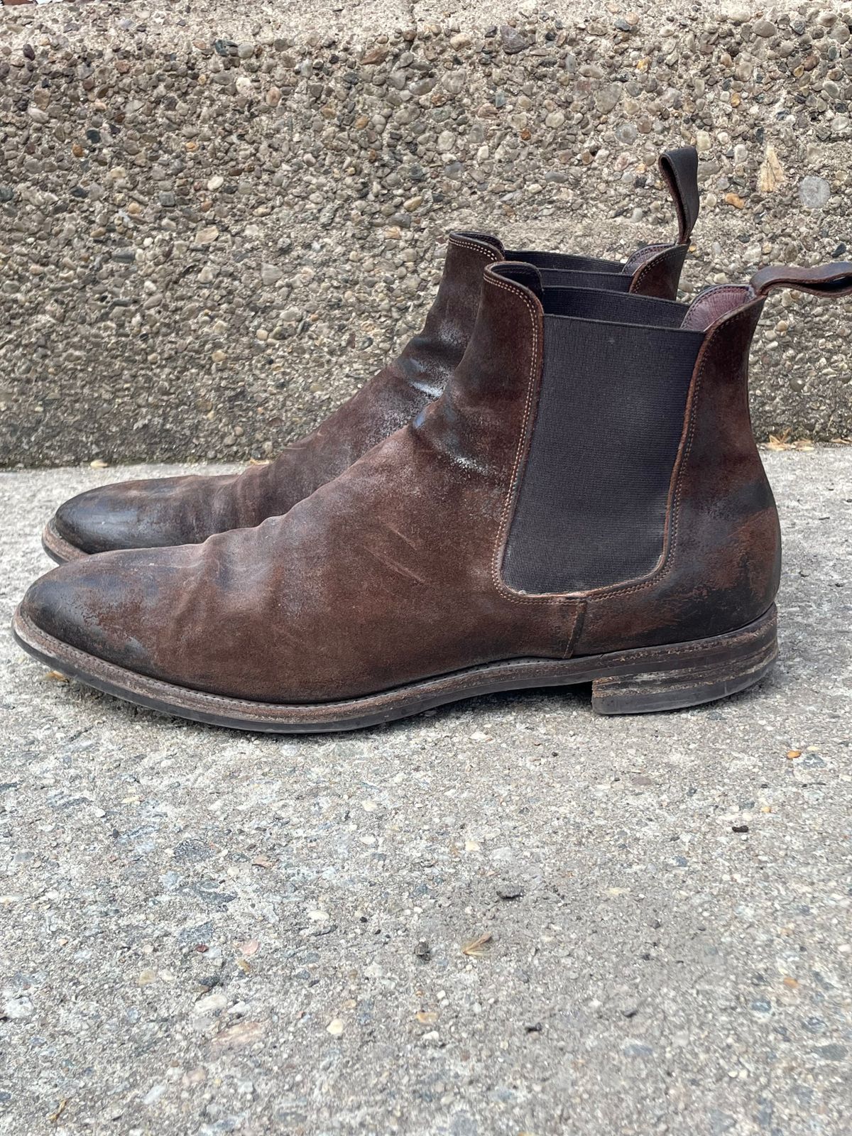 Photo by solestandcool on March 1, 2026 of the Edward Green Govan in Iron Waxed Suede.