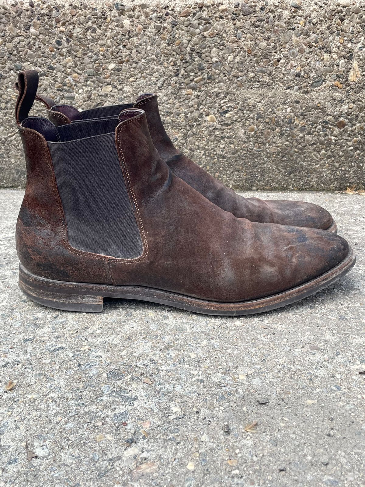 Photo by solestandcool on March 1, 2026 of the Edward Green Govan in Iron Waxed Suede.