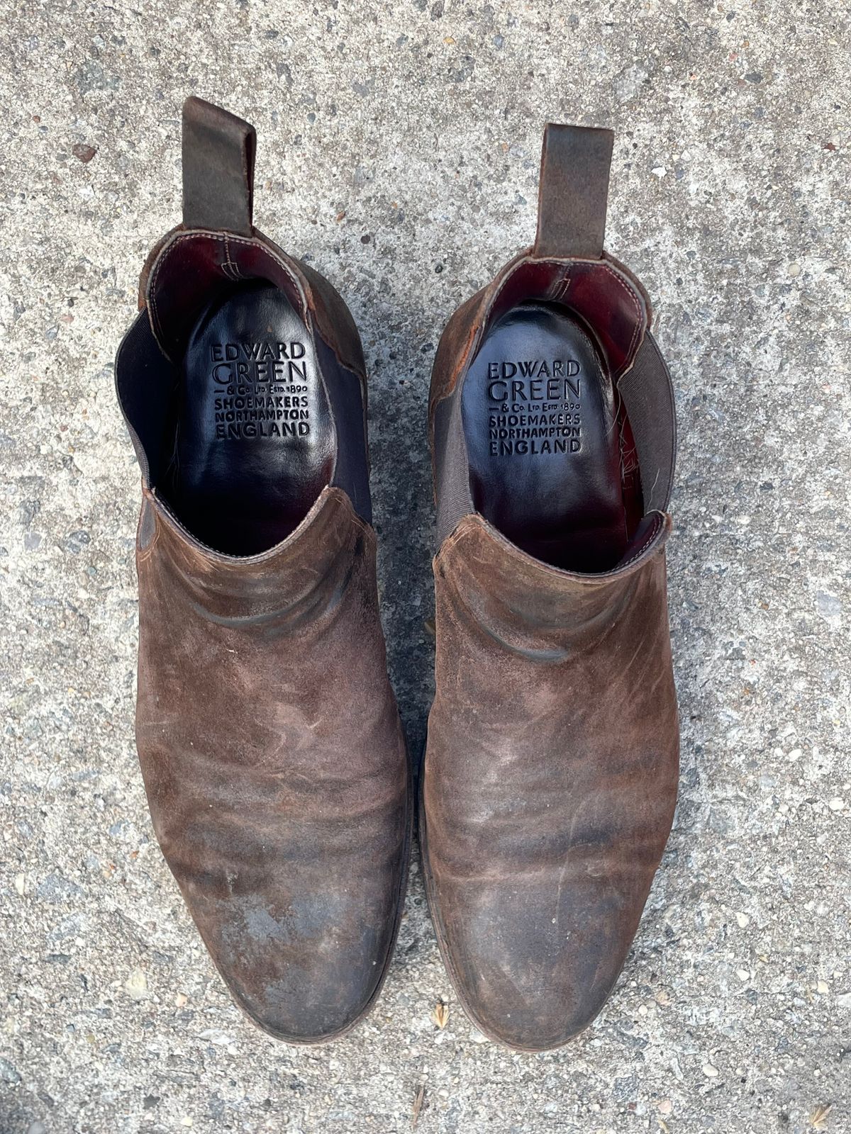 Photo by solestandcool on March 1, 2026 of the Edward Green Govan in Iron Waxed Suede.