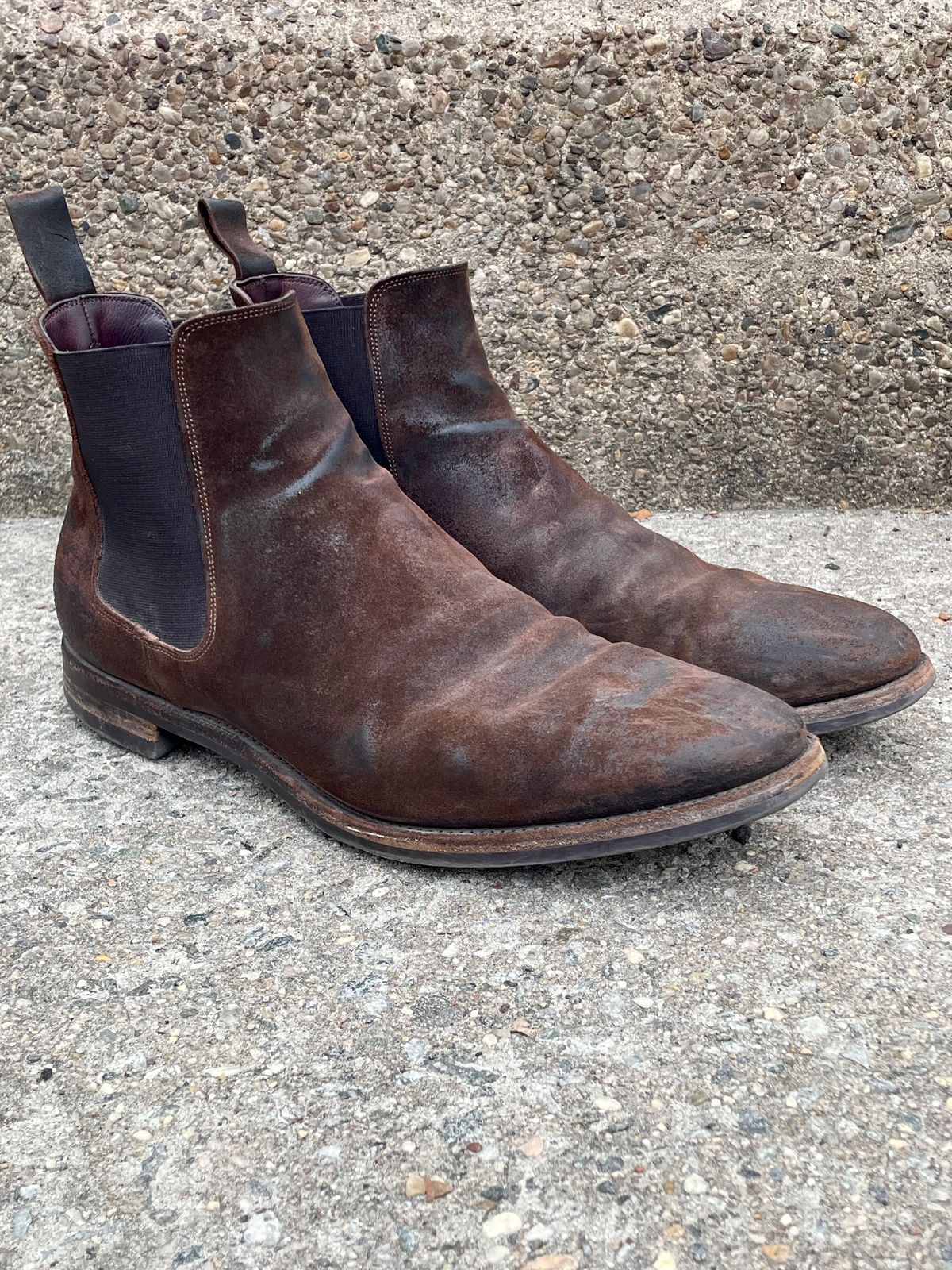 Photo by solestandcool on April 1, 2026 of the Edward Green Govan in Iron Waxed Suede.