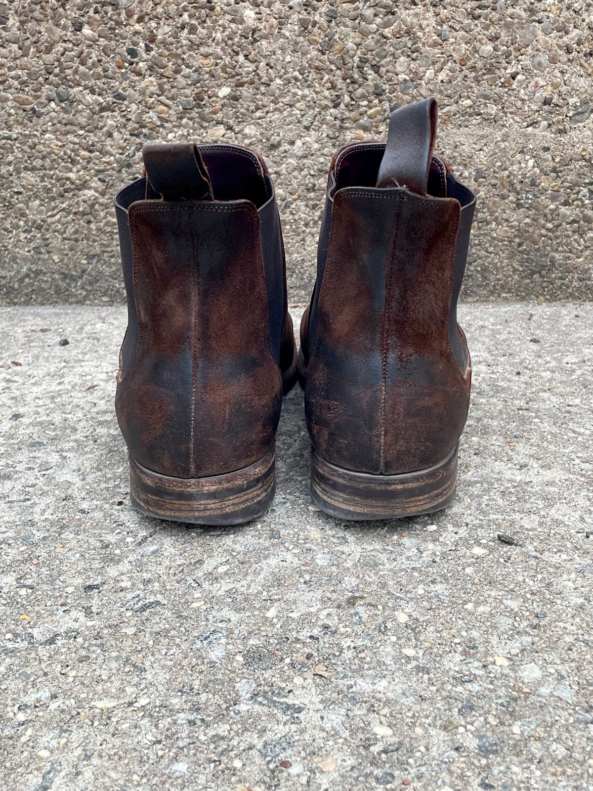 Photo by solestandcool on April 1, 2026 of the Edward Green Govan in Iron Waxed Suede.