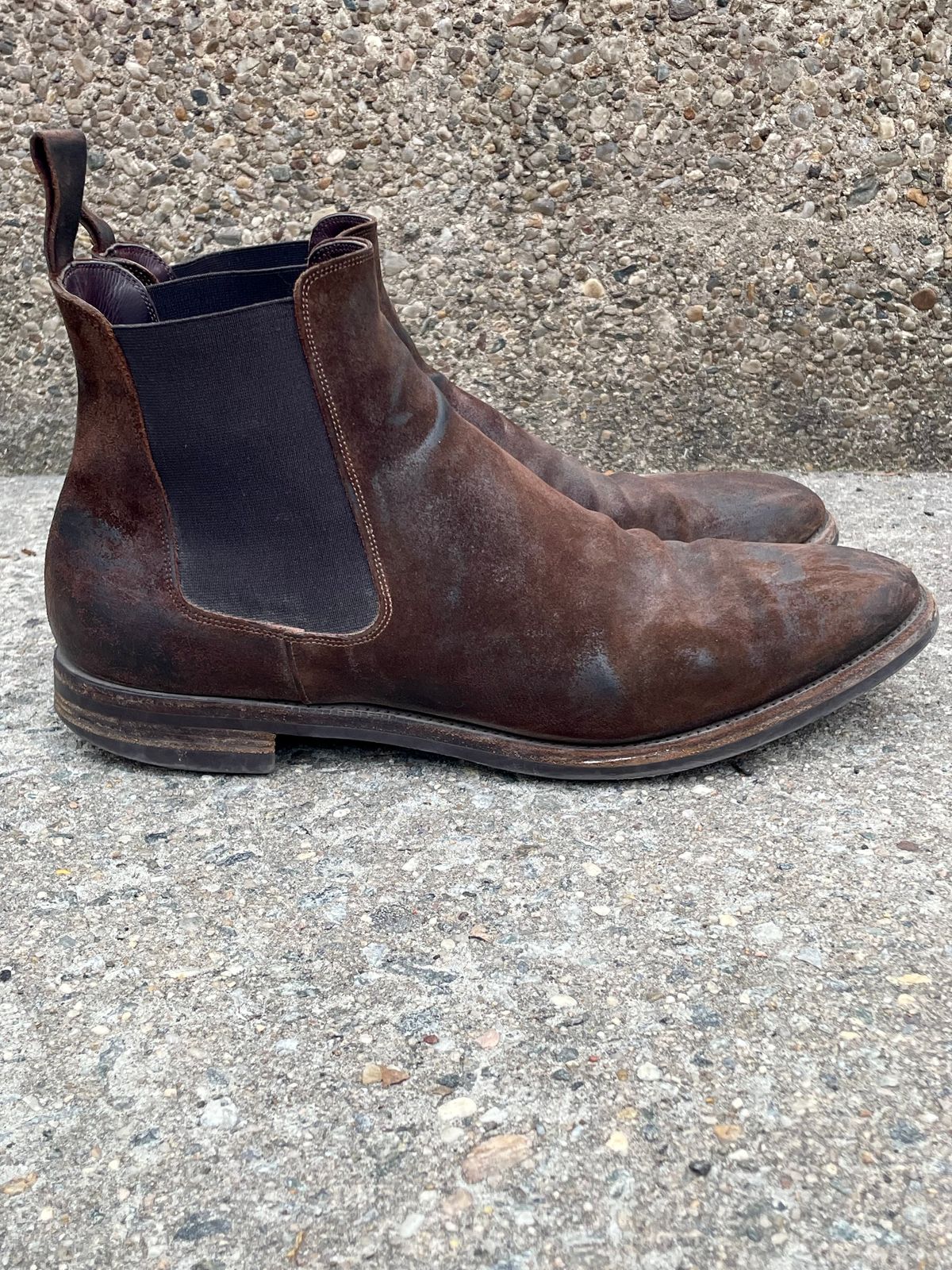 Photo by solestandcool on April 1, 2026 of the Edward Green Govan in Iron Waxed Suede.