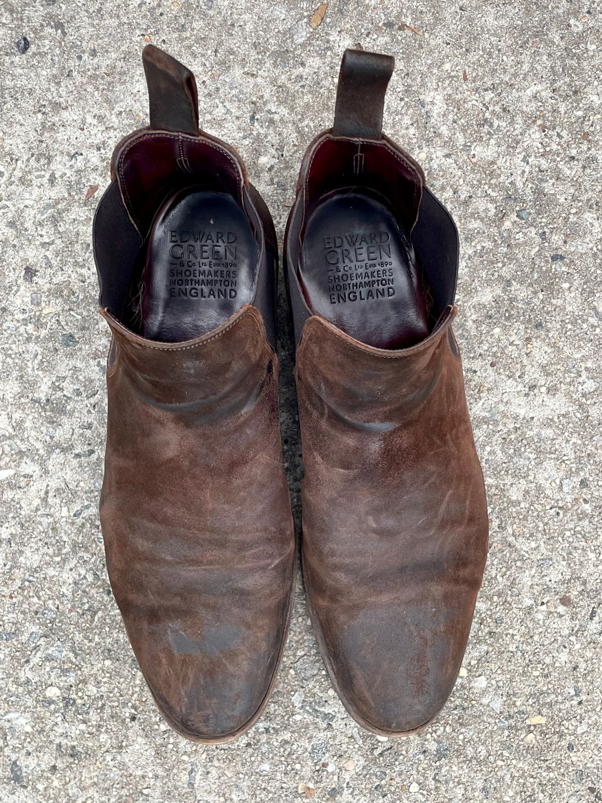 Photo by solestandcool on April 1, 2026 of the Edward Green Govan in Iron Waxed Suede.