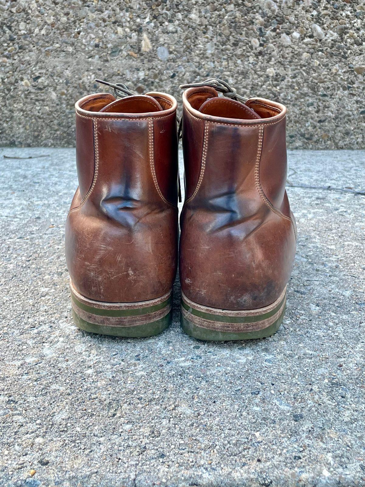 Photo by solestandcool on March 3, 2024 of the Viberg Service Boot PCT in Horween Natural Shell Cordovan.