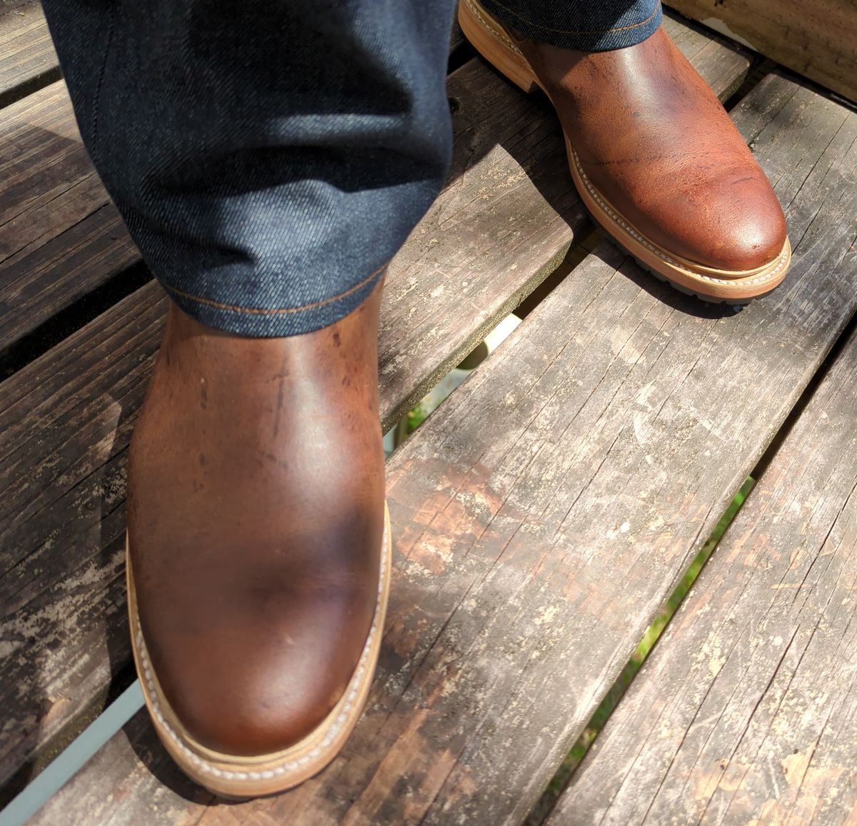 Photo by abrinson on June 21, 2022 of the John Doe Shoes Unlisted Model in C.F. Stead Autumn Spice Waxed Kudu.