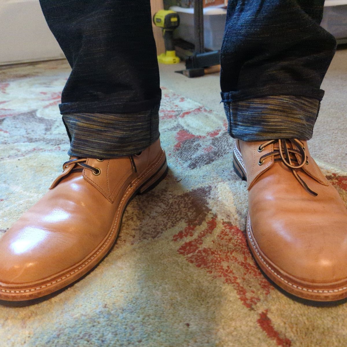 Photo by abrinson on July 6, 2022 of the Oak Street Bootmakers Trench Boot in Maryam Natural Horsebutt.