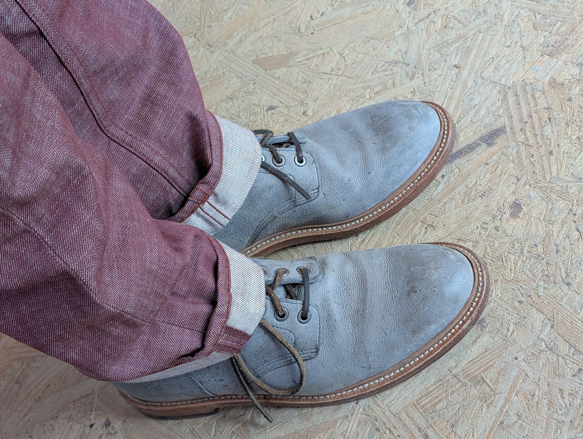 Photo by abrinson on April 21, 2025 of the Grant Stone Diesel Boot in C.F. Stead Storm Kudu.