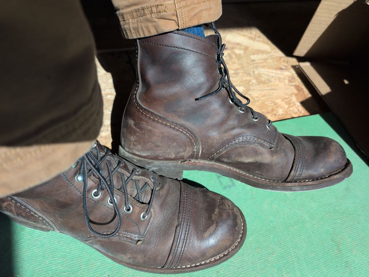 Photo by abrinson on May 22, 2025 of the Red Wing Iron Ranger in S.B. Foot Amber Harness.